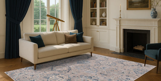 Oushak Rug in modern living room