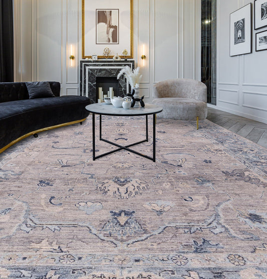 Angora Oushak Rug in the Living Room