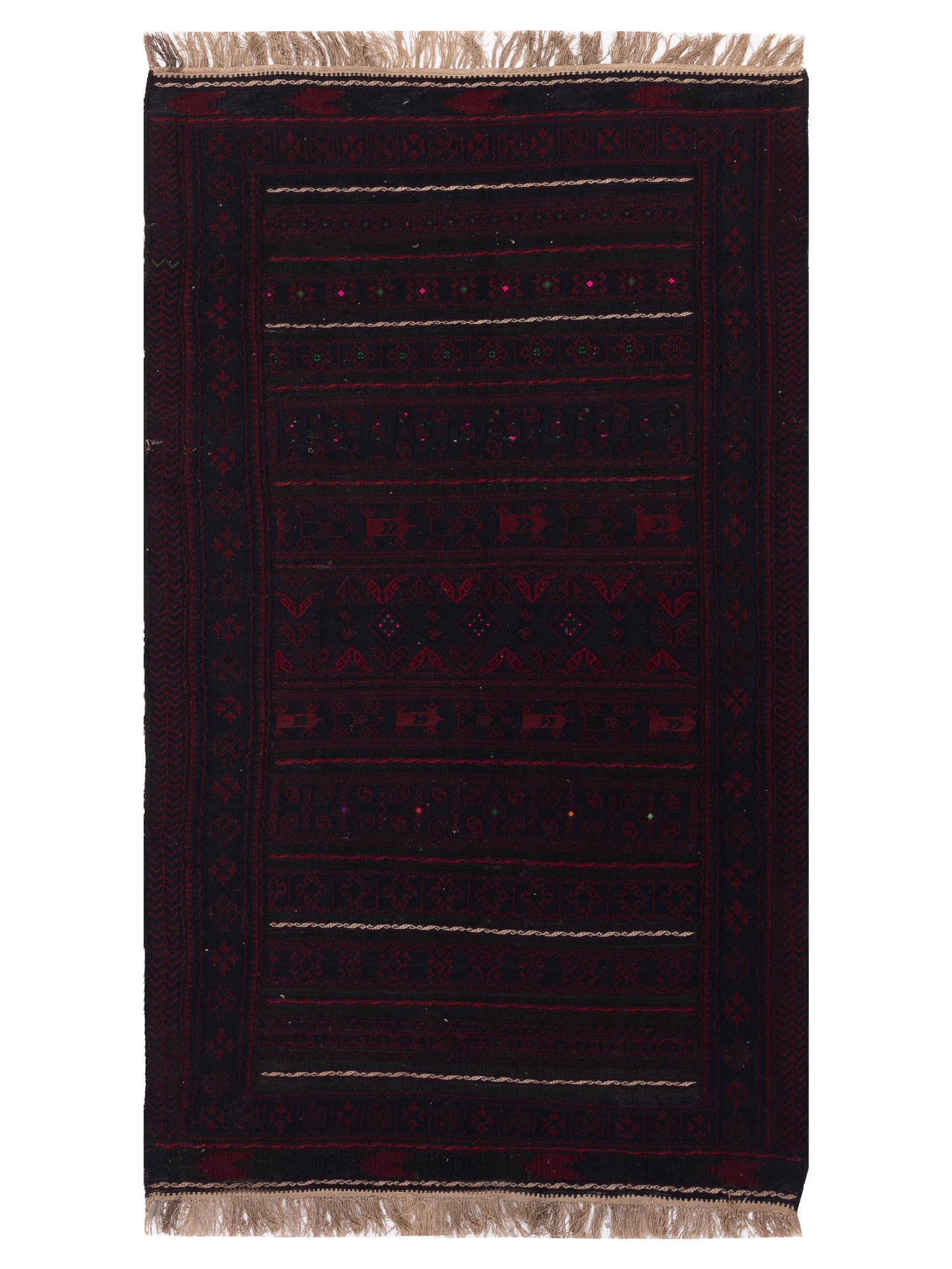Nomad Afghan Soumak  Charcoal  Tribal