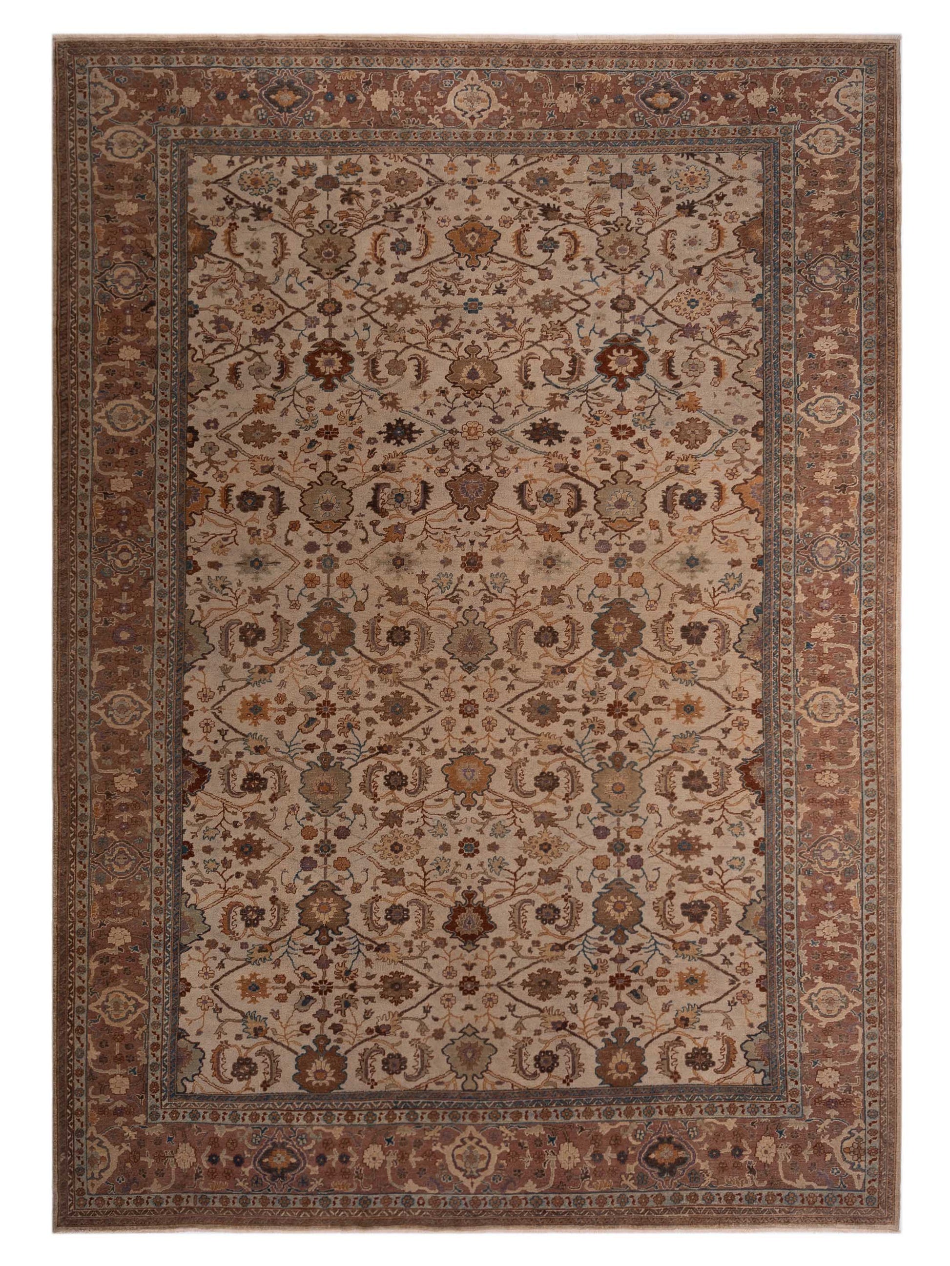 Pasha Turkish Elvan  Ivory Brown Traditional