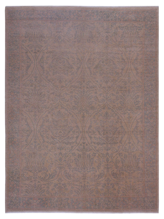 Anadol Oushak 73874 Light Camel Teal Blue 9.5x12.10 Hand Knotted Rug