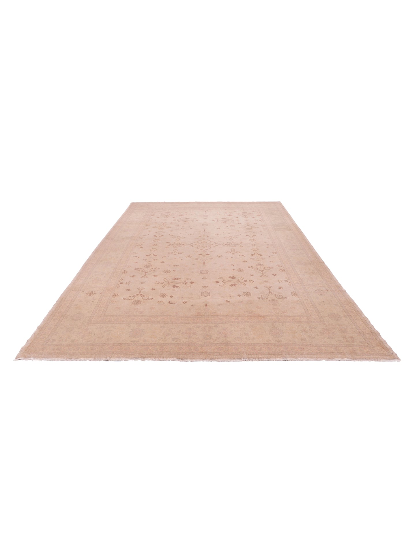 Turkish Elvan 77047 Beige Light Camel 10.7x14 Hand Knotted Rug