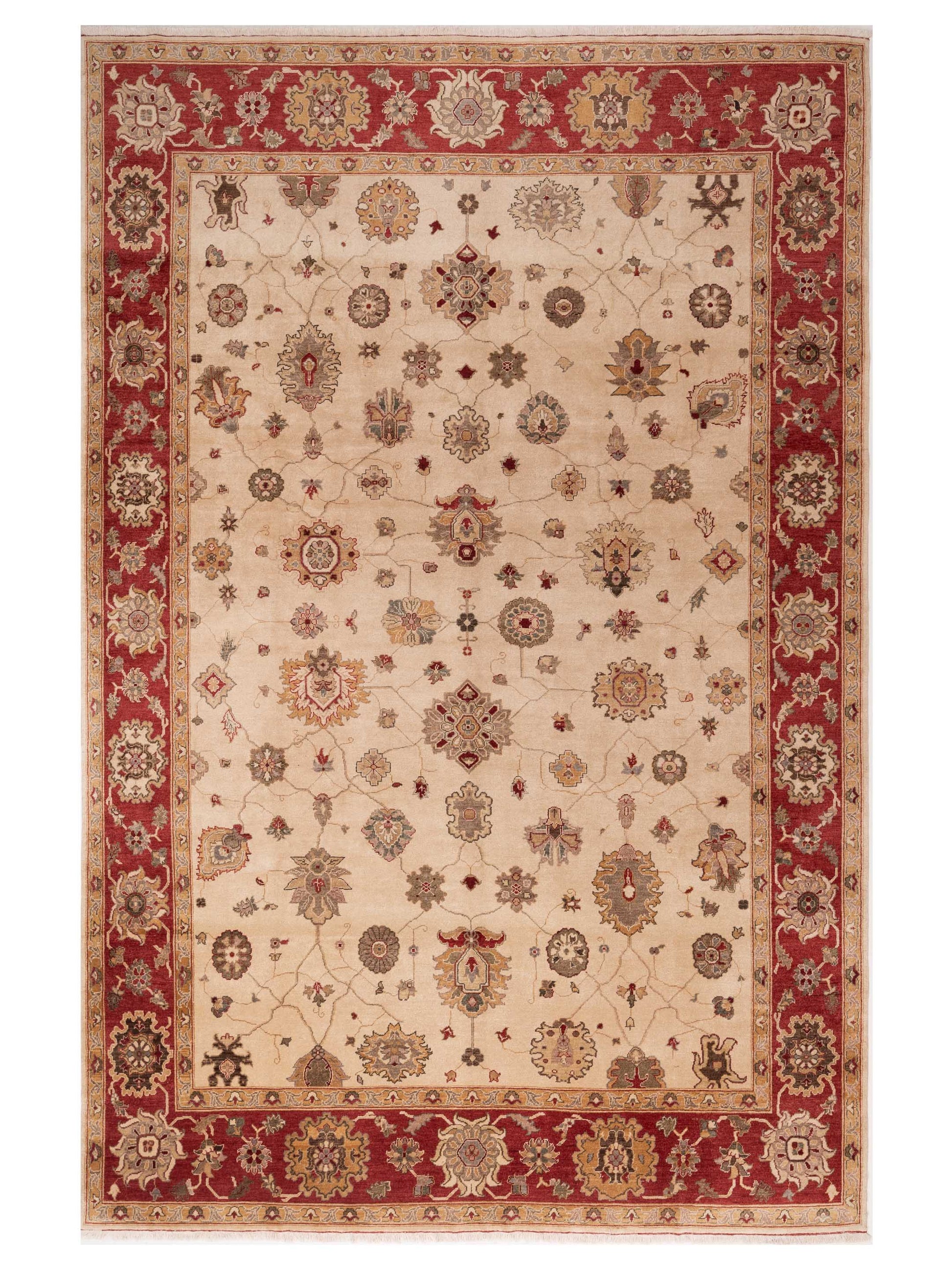 Pasha Turkish Elvan  Ivory Red Traditional