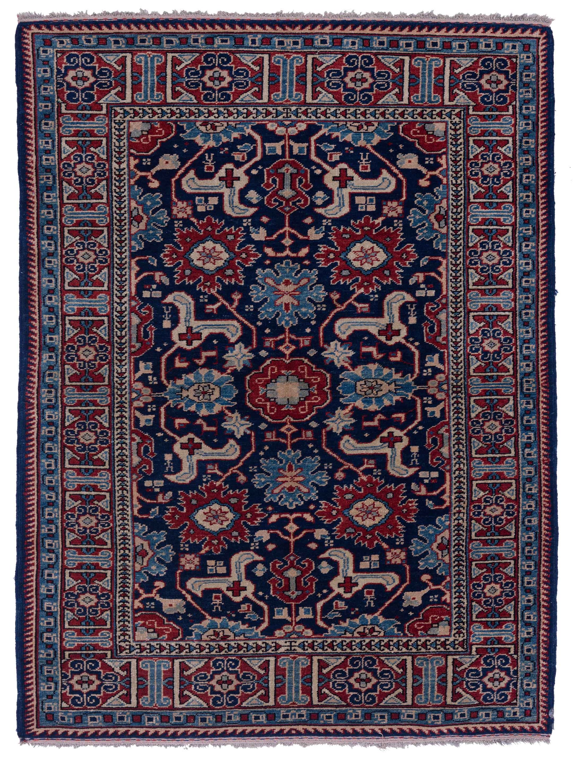 Pasha Turkish Shirwan  Navy Red Traditional