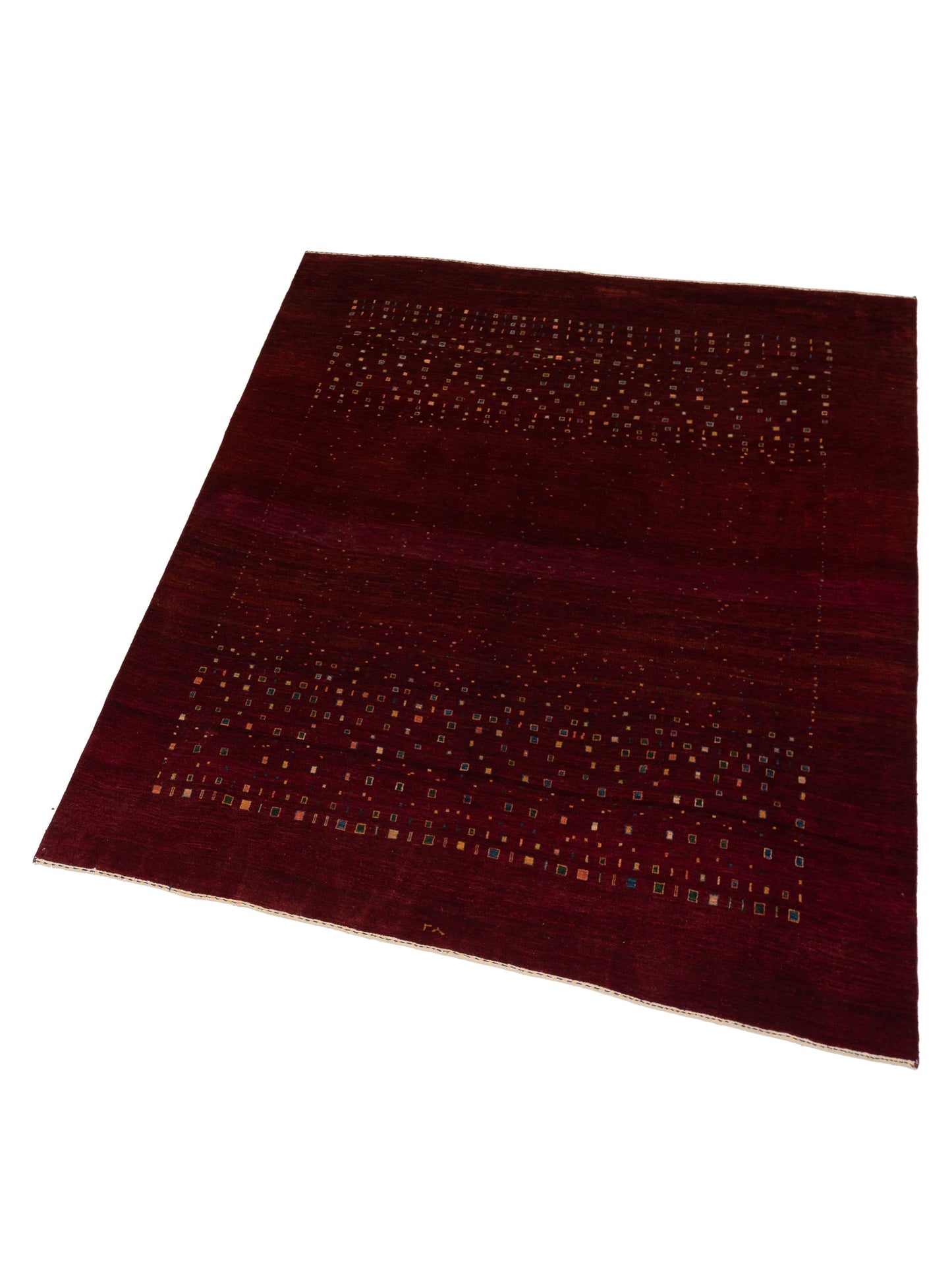 Modern Gabbeh 81420 Red 7.4x8.10 Hand Knotted Rugs