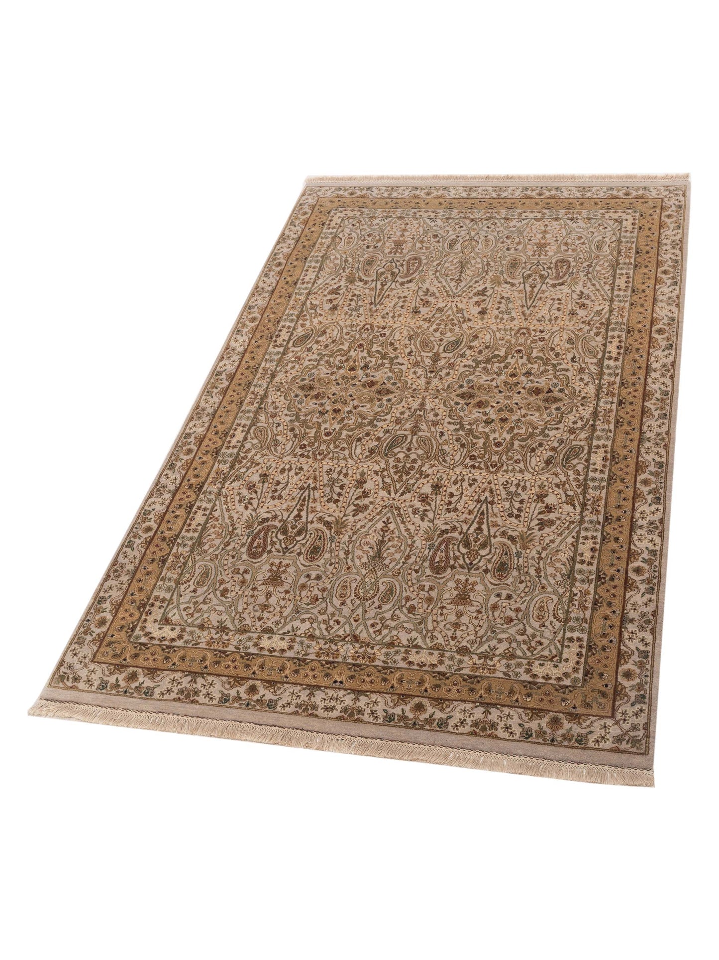 Platinum 82026 Ivory Ivory 6x9.4 Hand Knotted Rug
