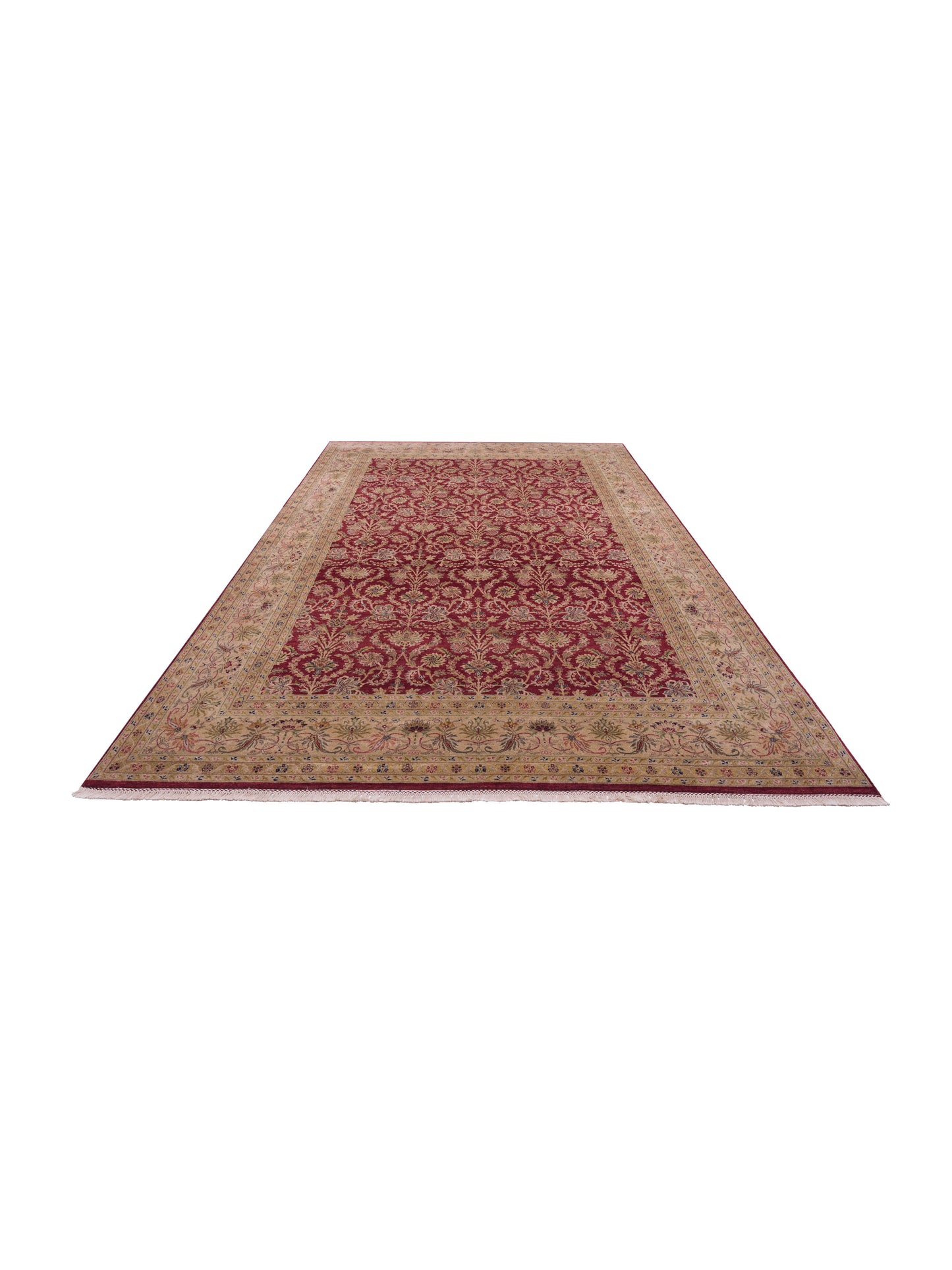 Platinum 82043 Red Beige 9.11x13.5 Hand Knotted Rug