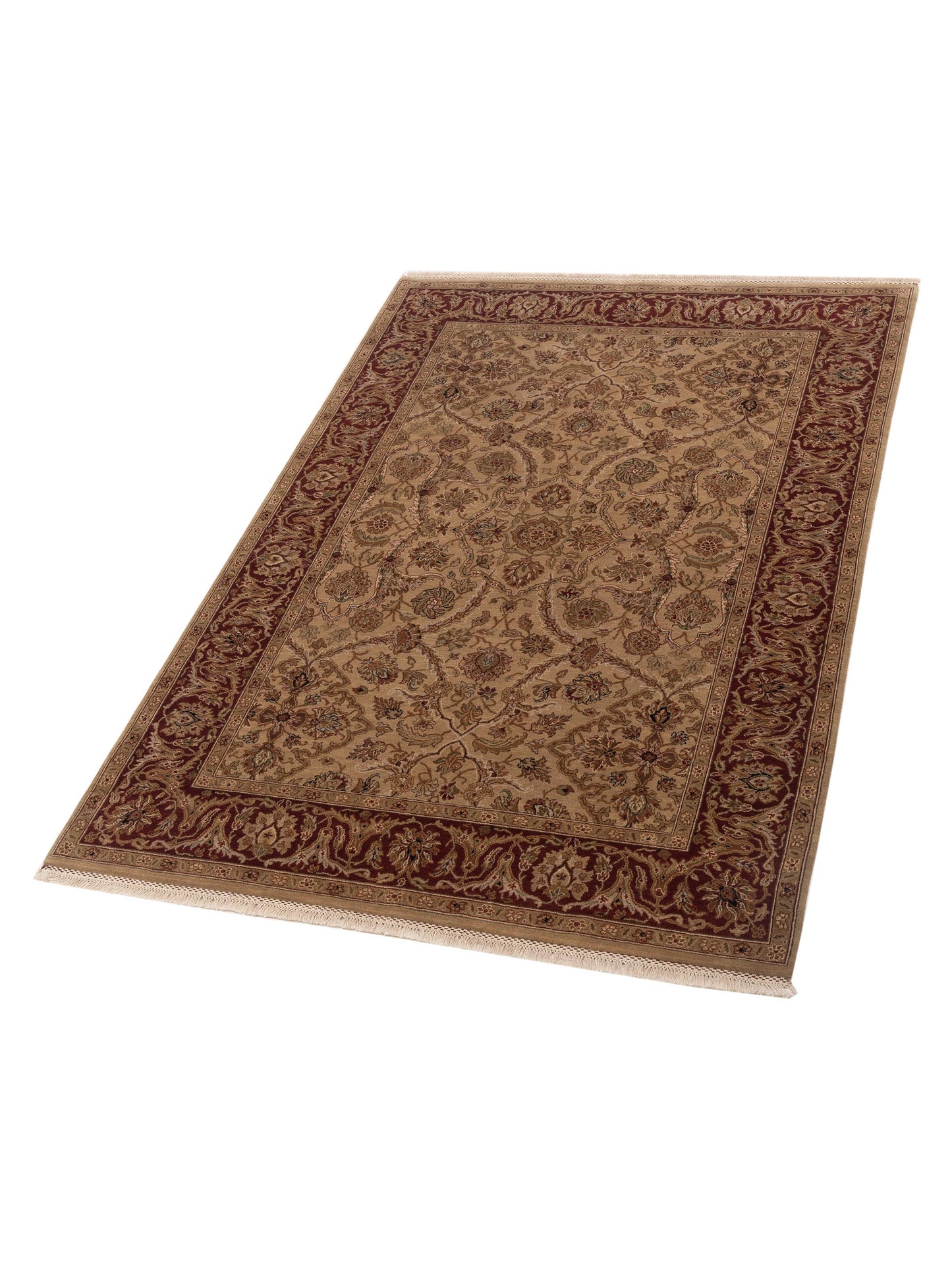 Crown 82678 Beige Red 6.2x9.2 Hand Knotted Rug