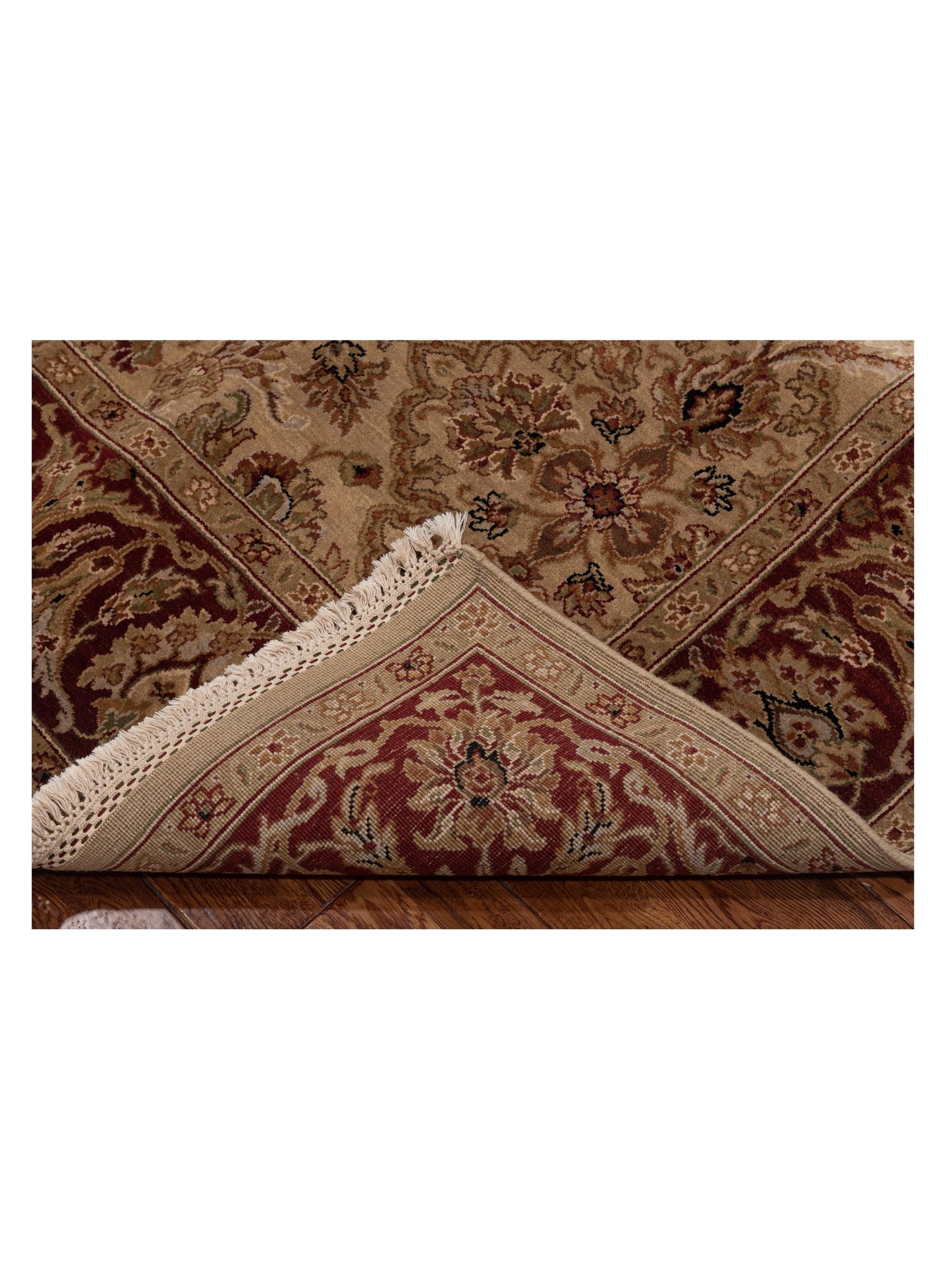Crown 82678 Beige Red 6.2x9.2 Hand Knotted Rug