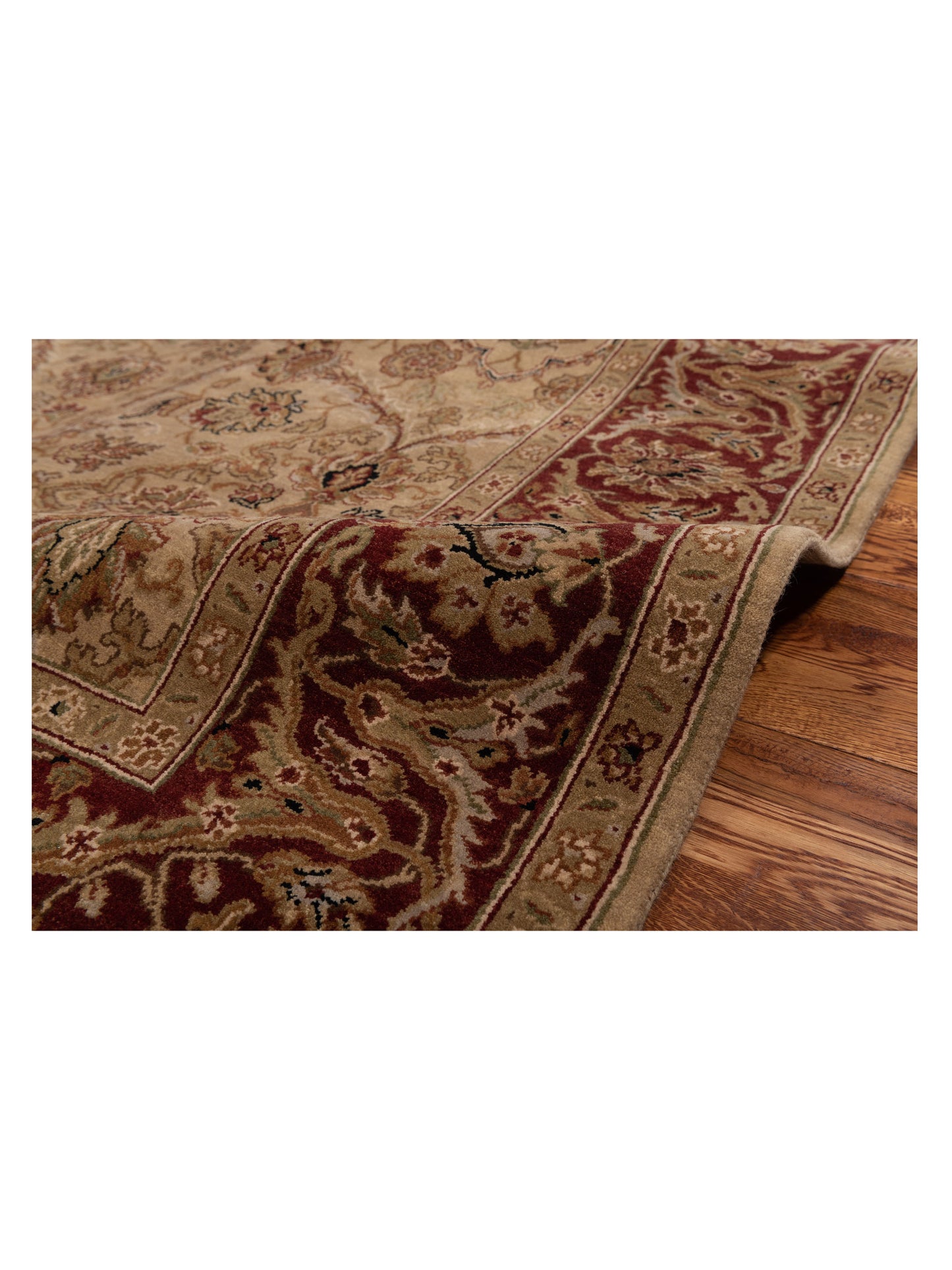 Crown 82678 Beige Red 6.2x9.2 Hand Knotted Rug