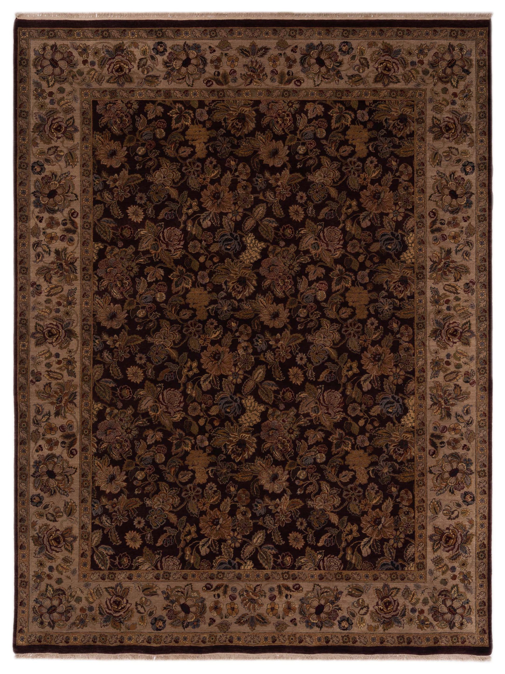 Rajpur Jahan  Purple Beige Traditional