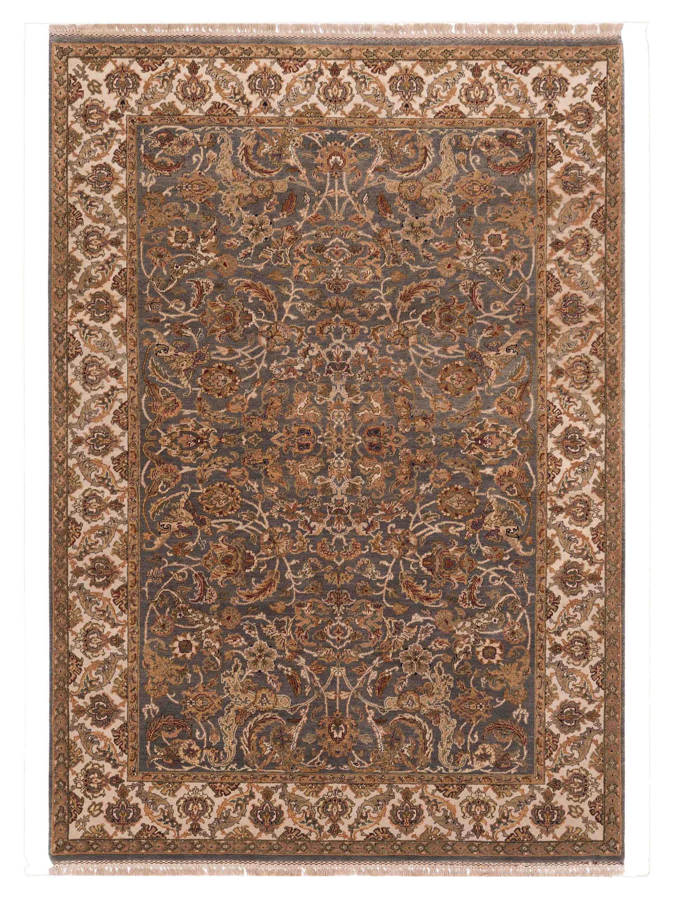 Jahan 84217 Silver Ivory 6.3x9.2 Hand Knotted Rug – Anadol Rugs