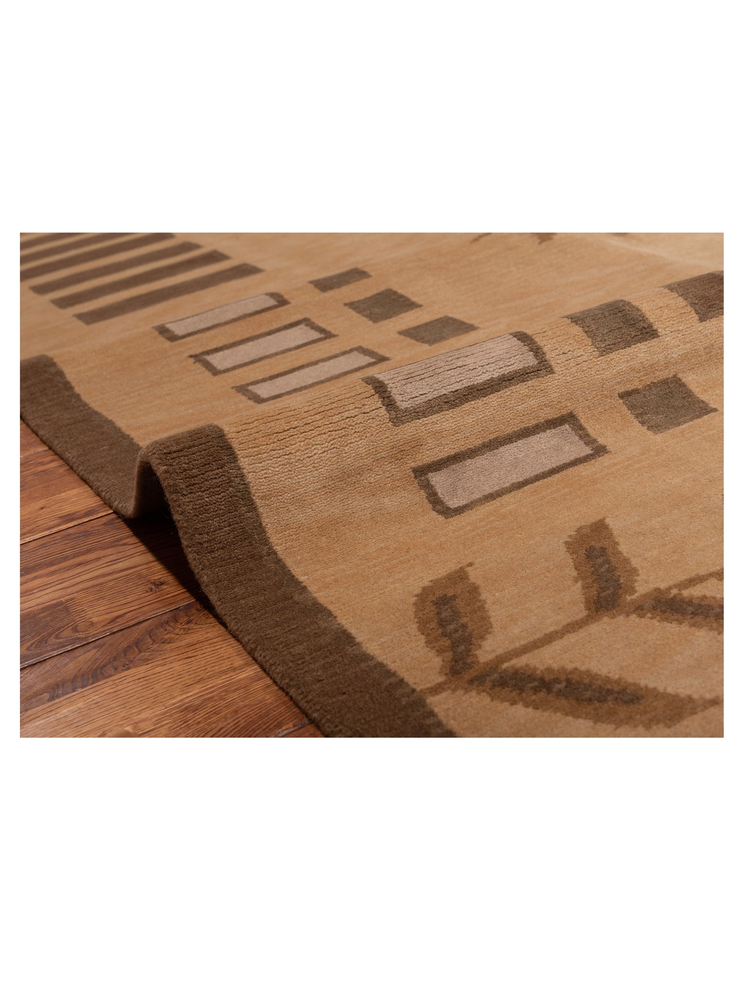 Himalayan 85980 Light Brown 5.2x7.11 Hand Knotted Rug