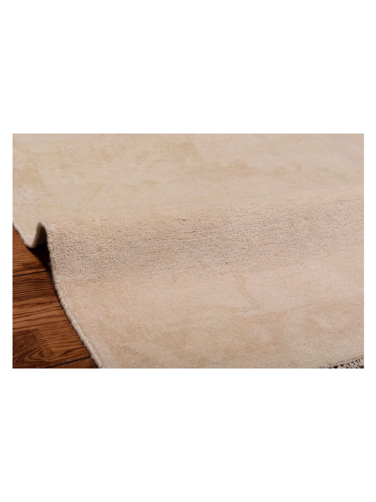 Oushak Shah 86638 Cream Cream 8x11.4 Hand Knotted Rug