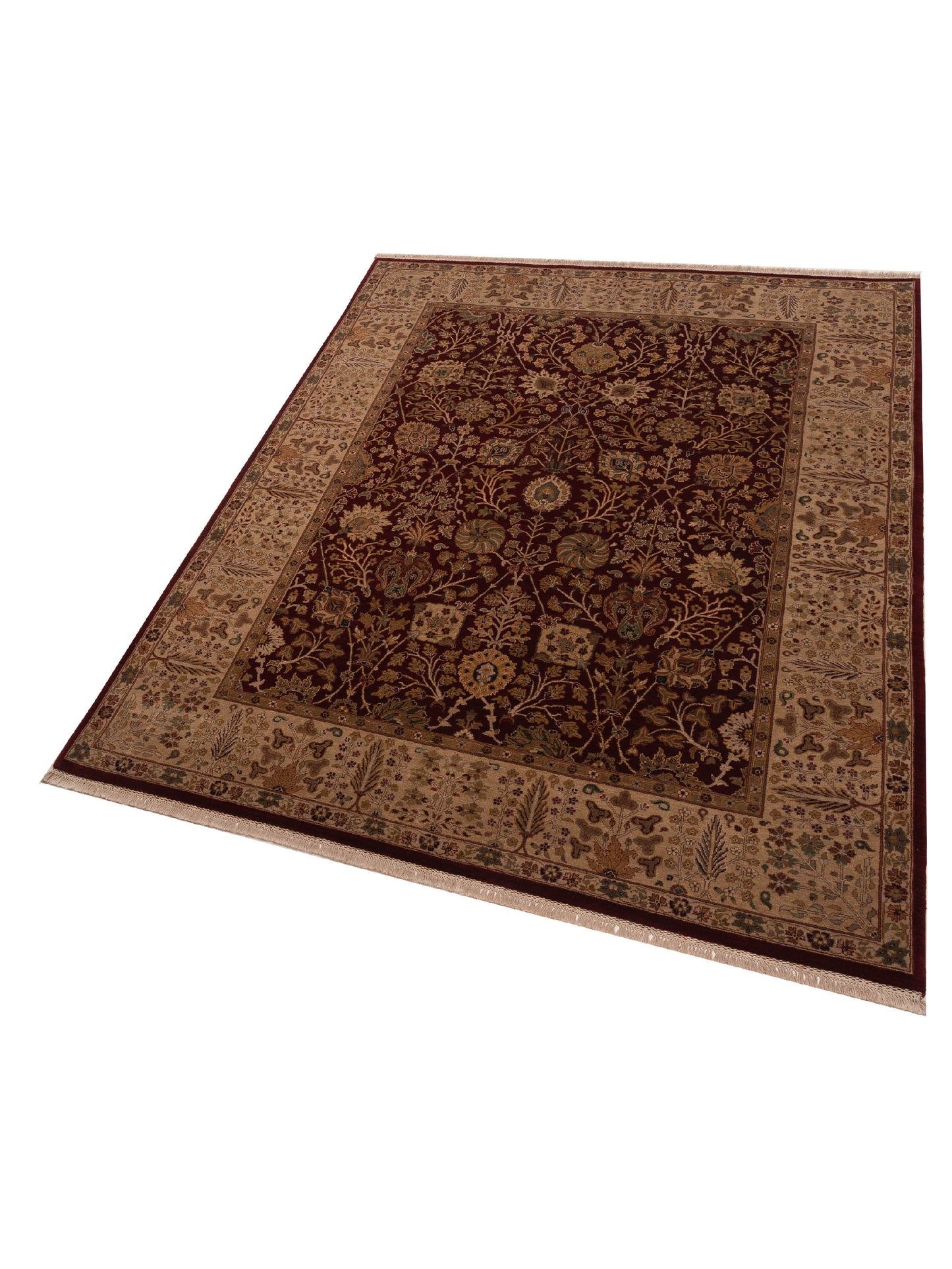 Jahan 87543 Red Cream 9.3x12.3 Hand Knotted Rug