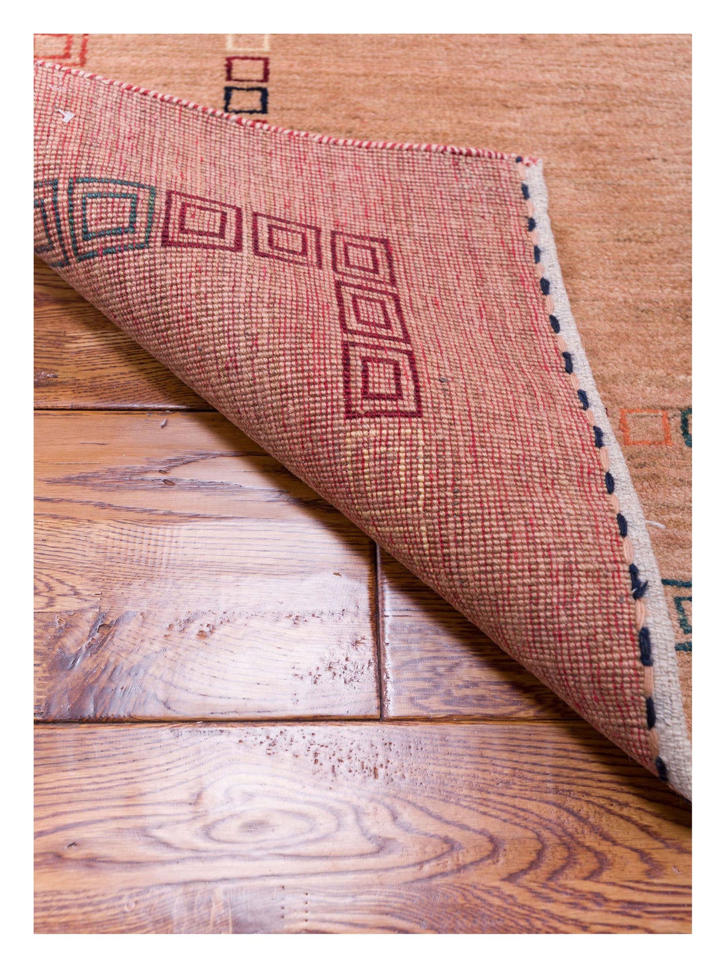 Modern Gabbeh 90308 Light Brown 4x6.3 Hand Knotted Rugs