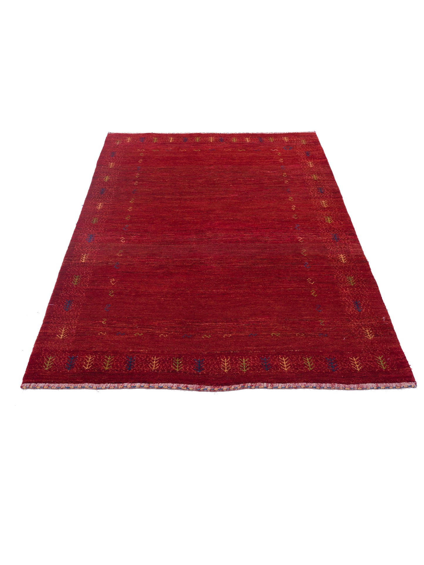 Modern Gabbeh 90310 Red 4.1x6 Hand Knotted Rugs