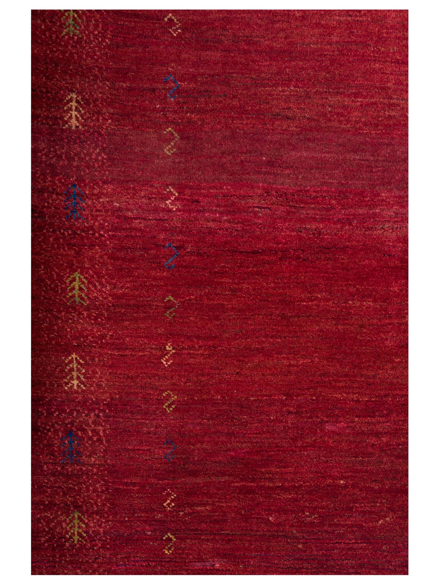 Modern Gabbeh 90310 Red 4.1x6 Hand Knotted Rugs