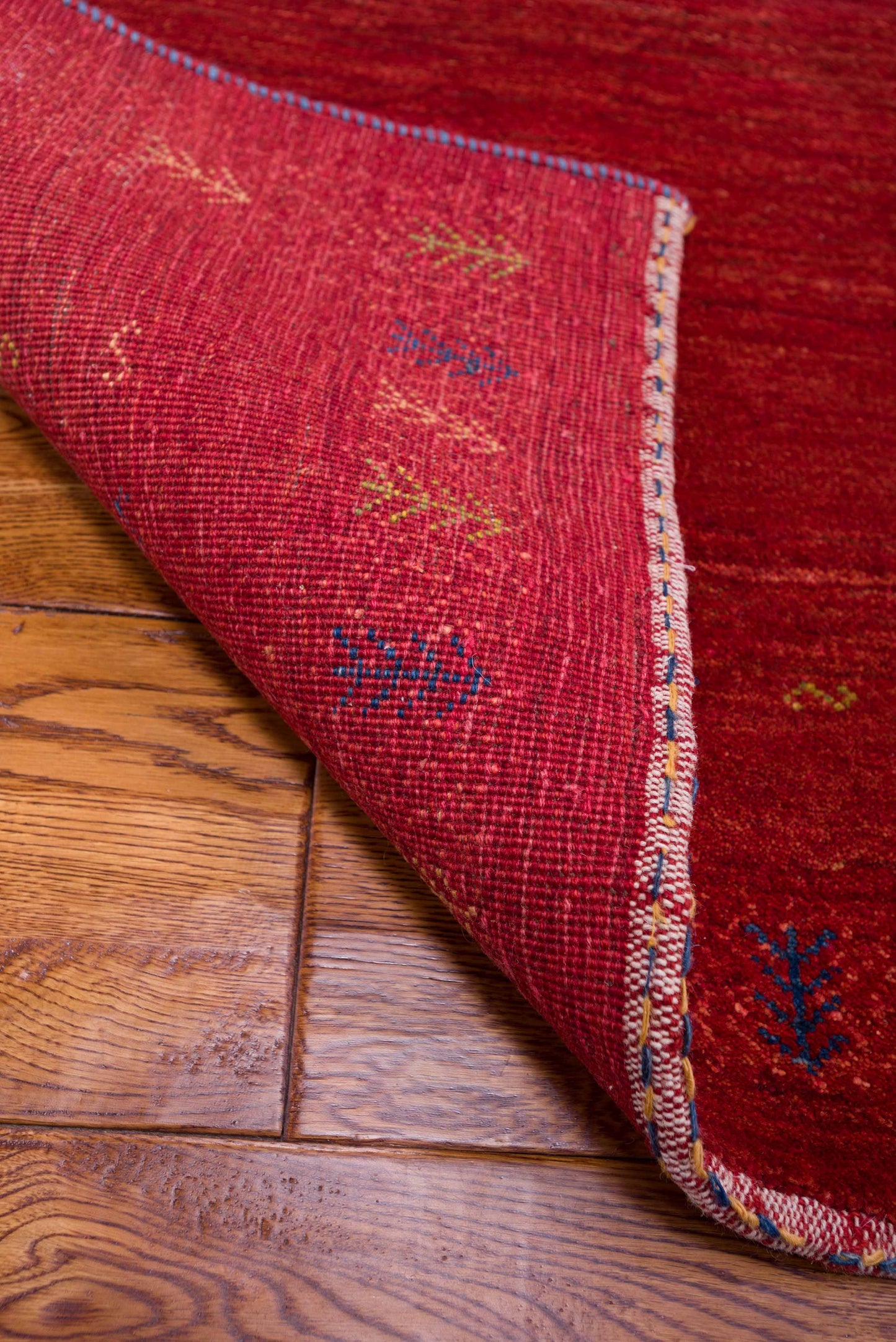 Modern Gabbeh 90310 Red 4.1x6 Hand Knotted Rugs