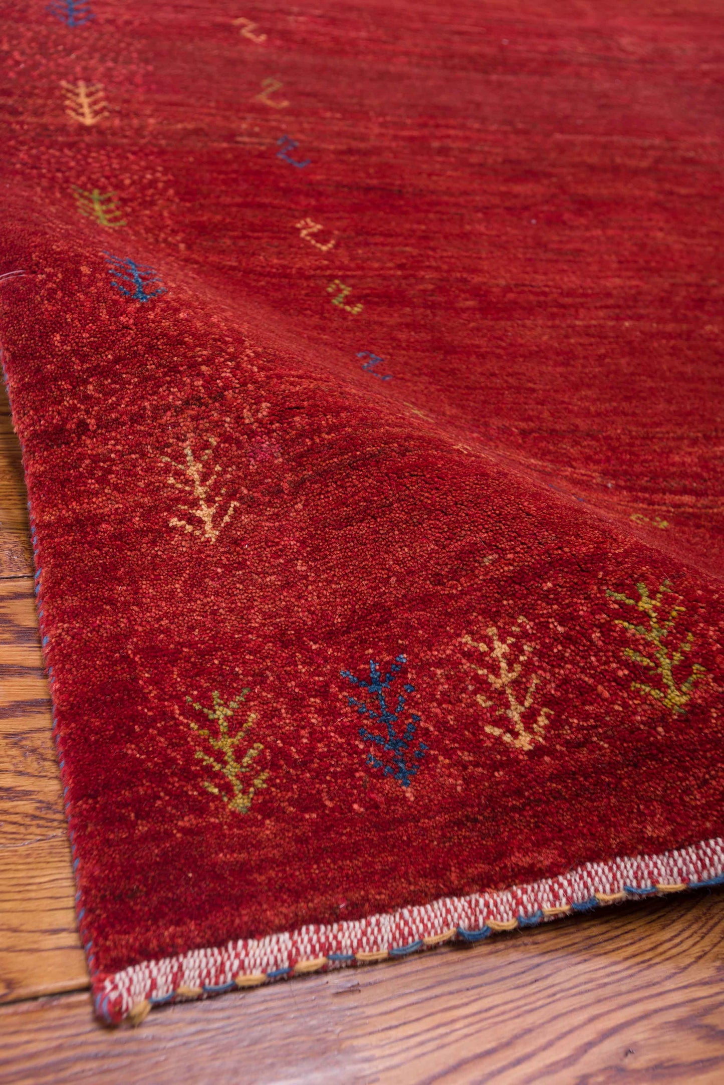 Modern Gabbeh 90310 Red 4.1x6 Hand Knotted Rugs