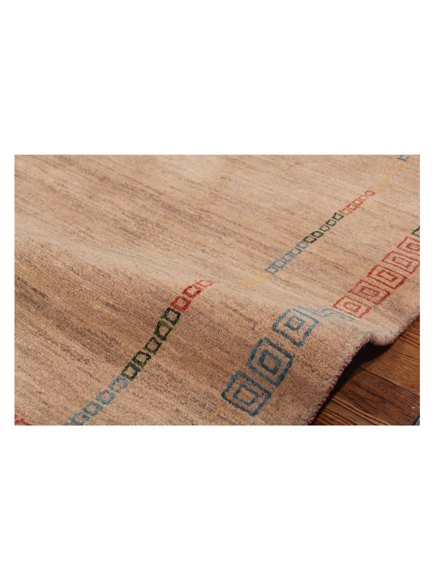 Modern Gabbeh 90313 Cream Cream 4.11x6.6 Hand Knotted Rugs