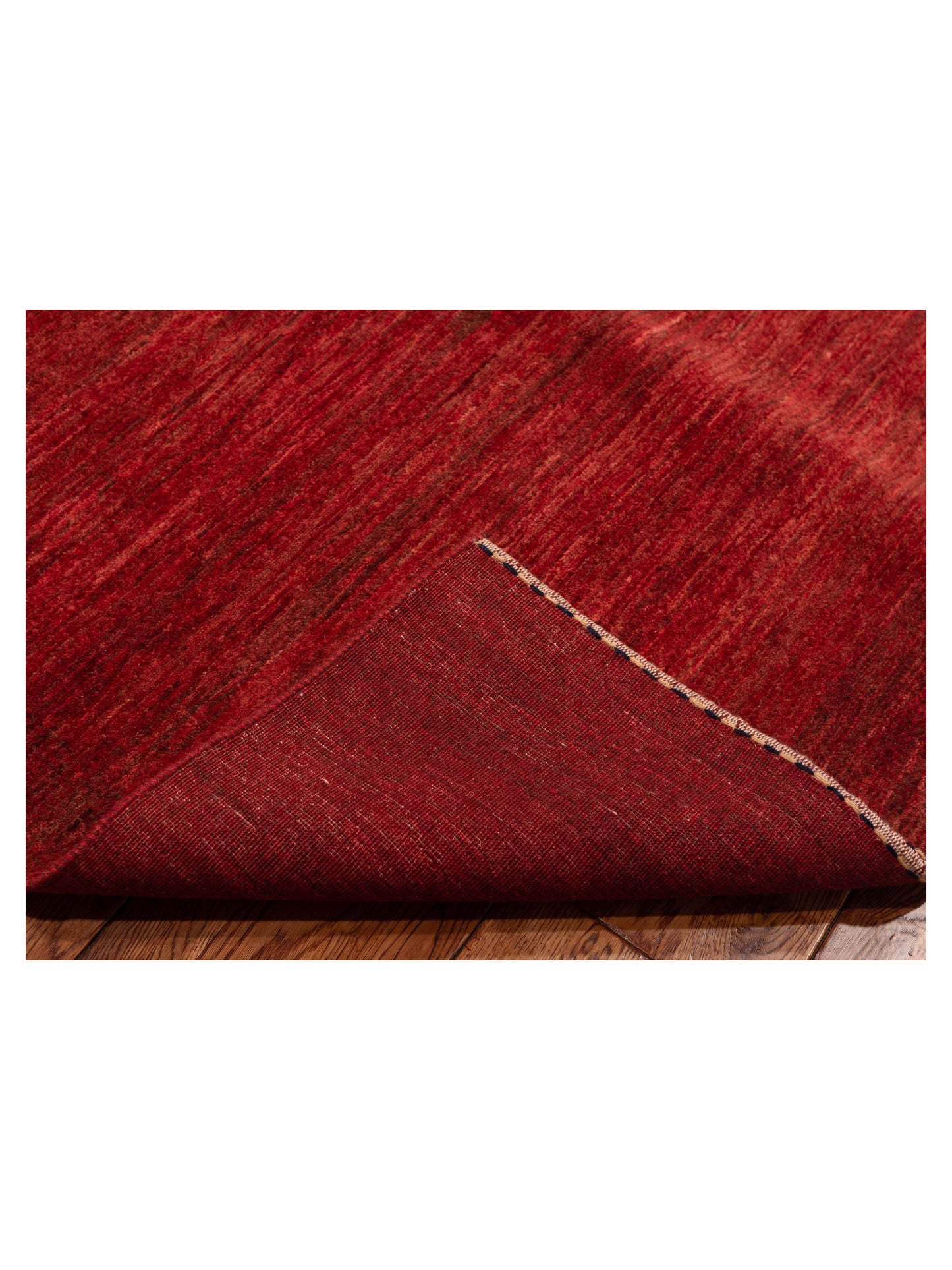 Modern Gabbeh 90339 Red Red 8.8x12.3 Hand Knotted Rugs