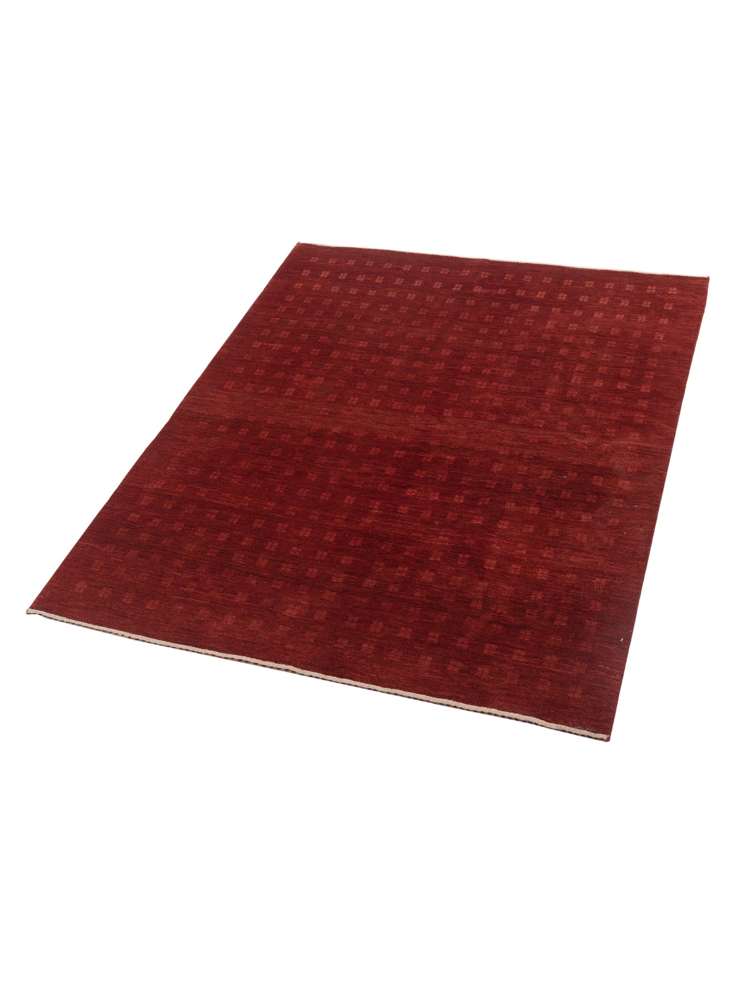 Modern Gabbeh 90342 Red Red 5.10x7.4 Hand Knotted Rugs