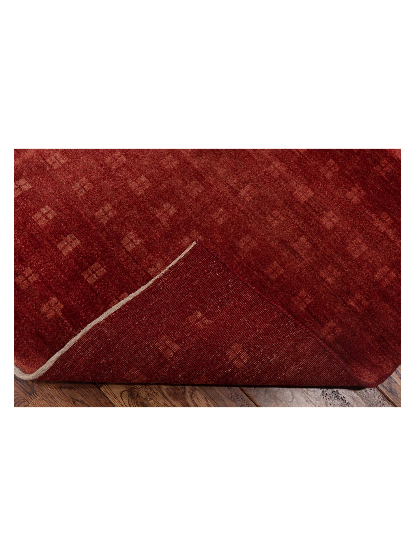 Modern Gabbeh 90342 Red Red 5.10x7.4 Hand Knotted Rugs
