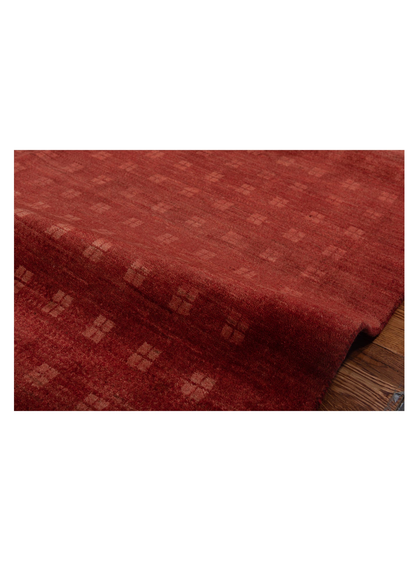 Modern Gabbeh 90342 Red Red 5.10x7.4 Hand Knotted Rugs