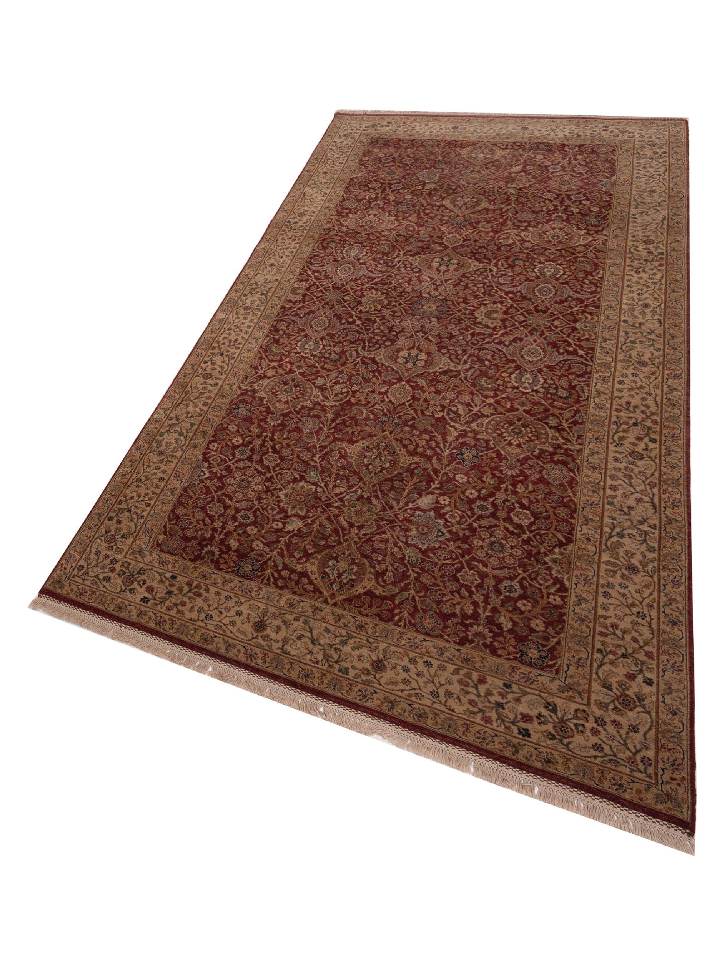 Platinum 90460 Red Ivory 6x12.1 Hand Knotted Rug