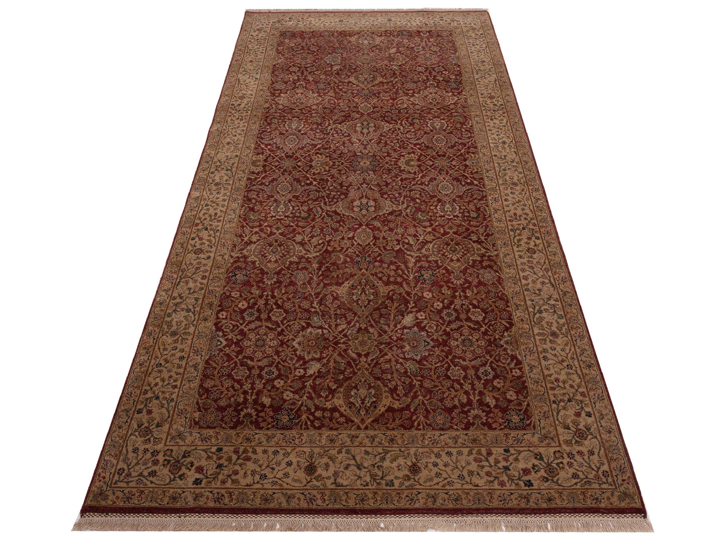 Platinum 90460 Red Ivory 6x12.1 Hand Knotted Rug