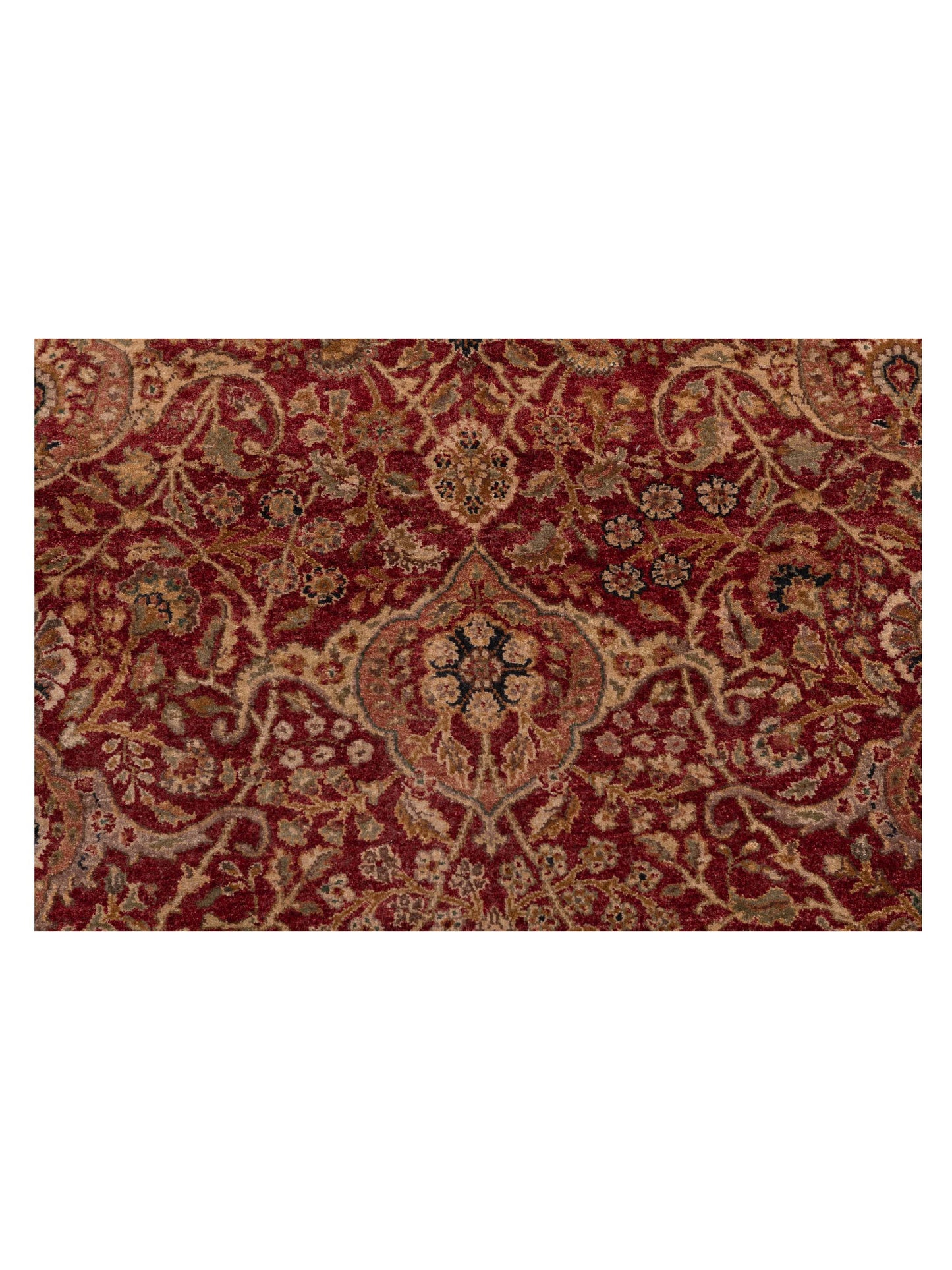 Platinum 90460 Red Ivory 6x12.1 Hand Knotted Rug