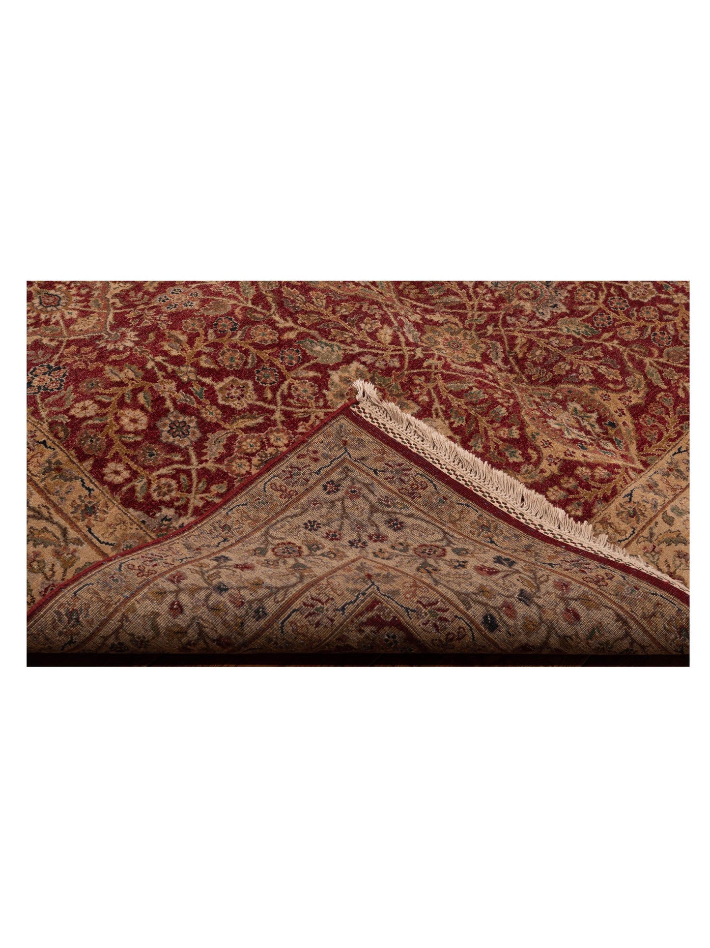 Platinum 90460 Red Ivory 6x12.1 Hand Knotted Rug