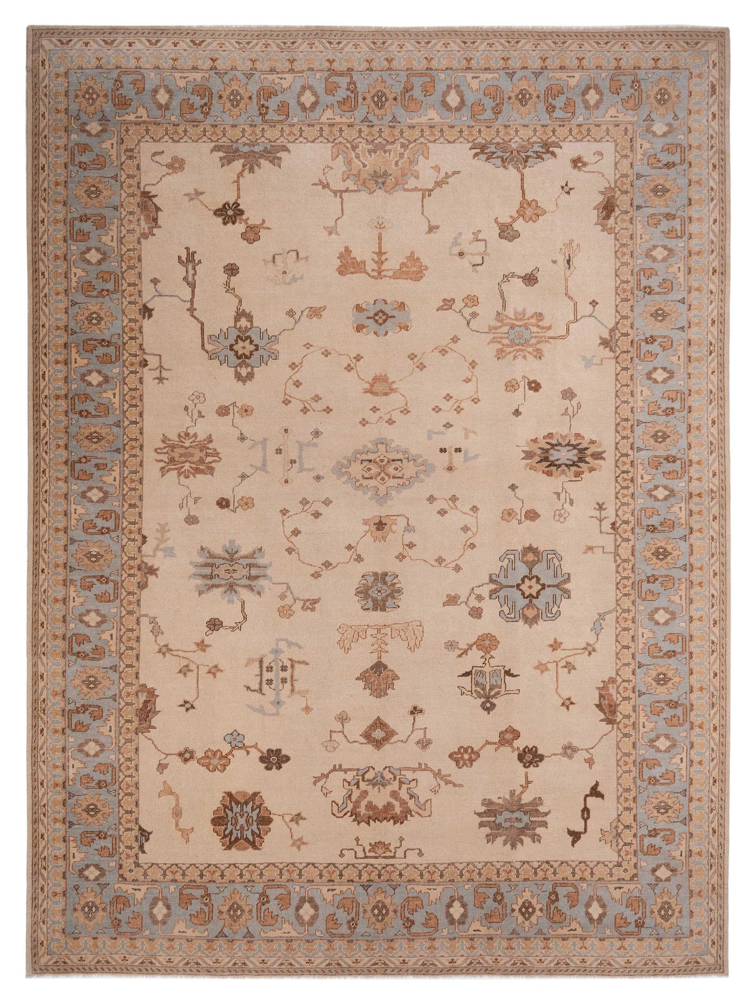 Pasha Anadol Oushak  Ivory Blue Transitional