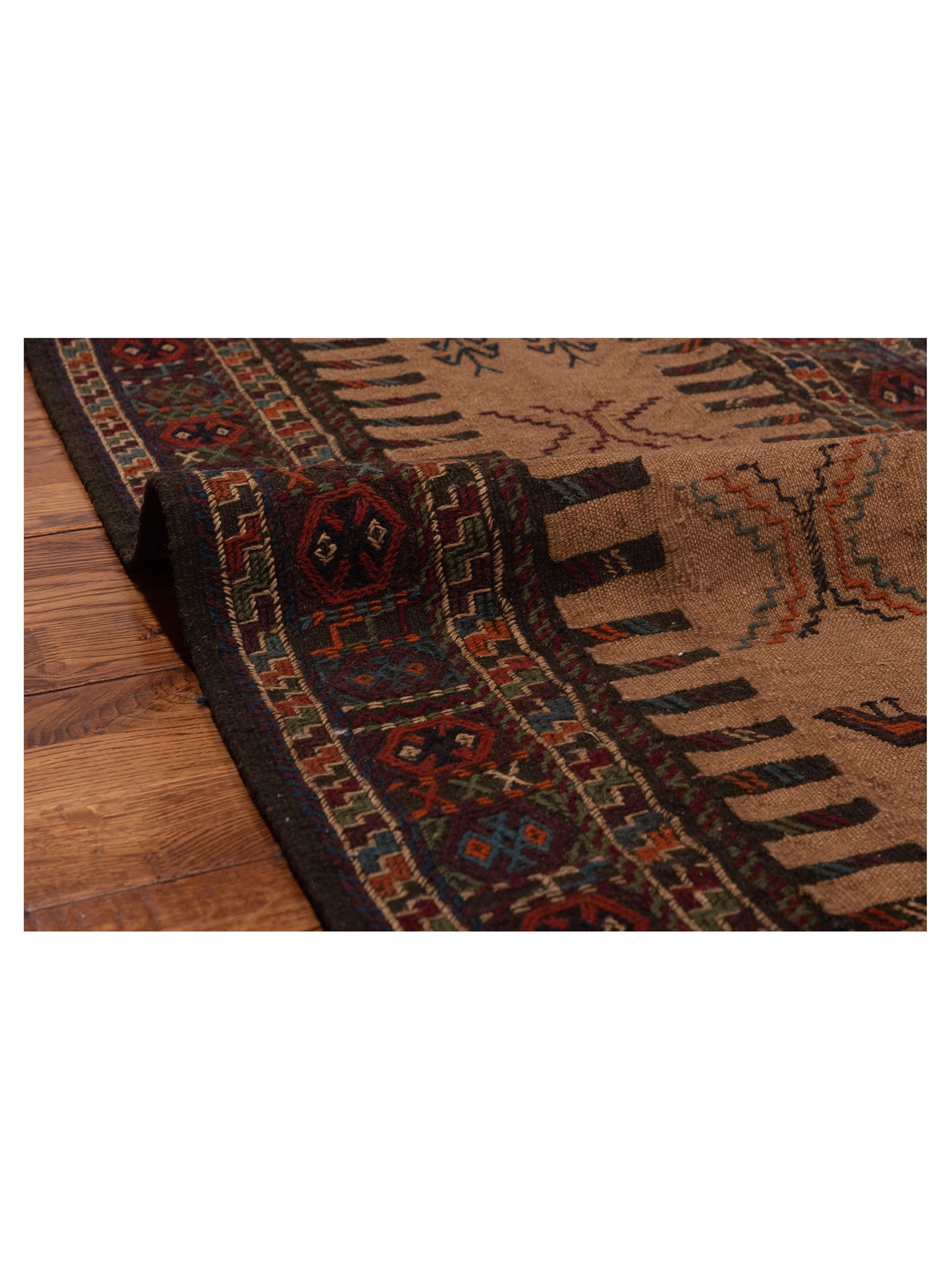 Soumak 92111 Beige Charcoal 2.6x11.11 Hand Woven Rug