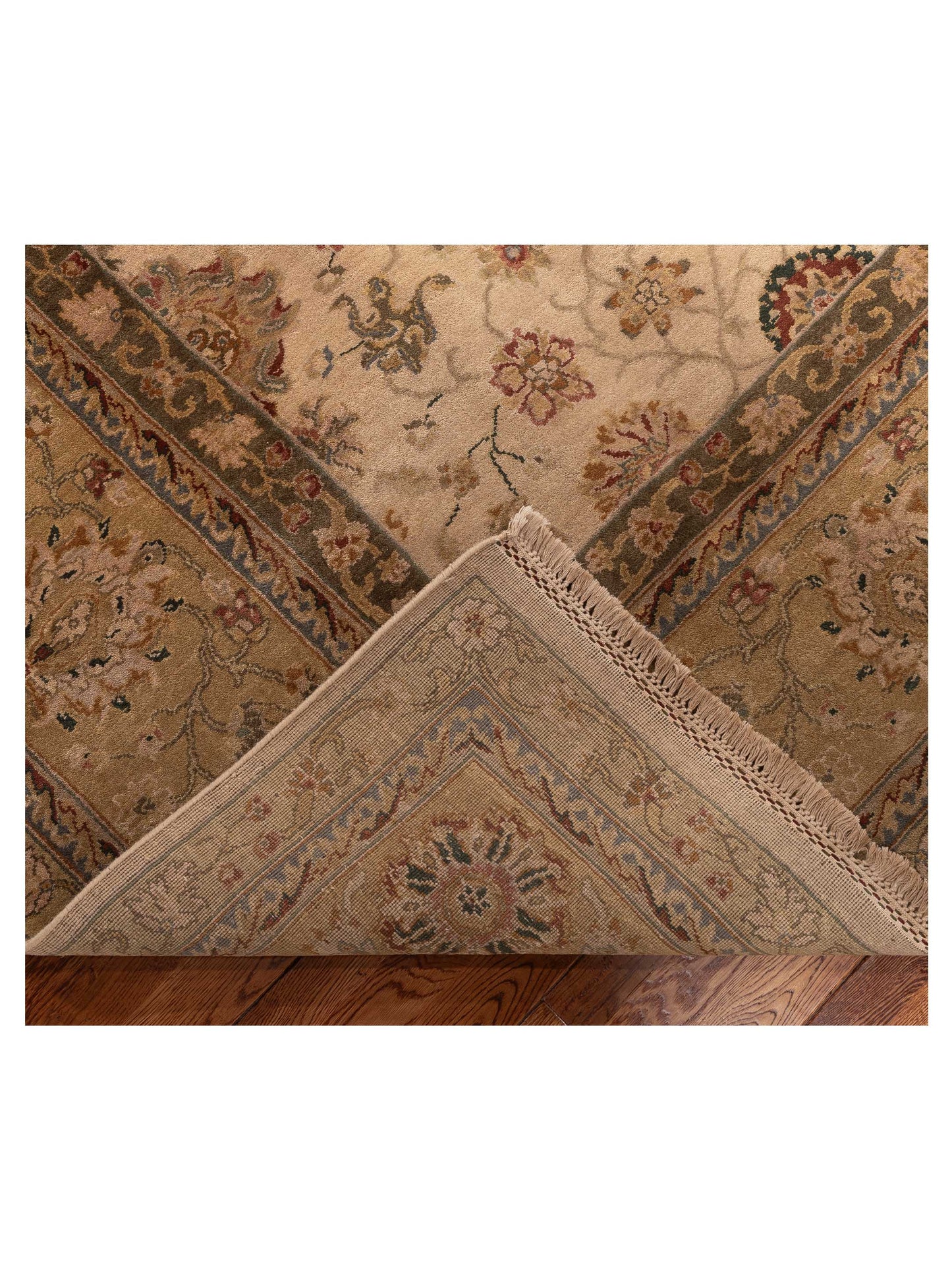 Crown 92999 Ivory Gold 10.4x13.7 Hand Knotted Rug