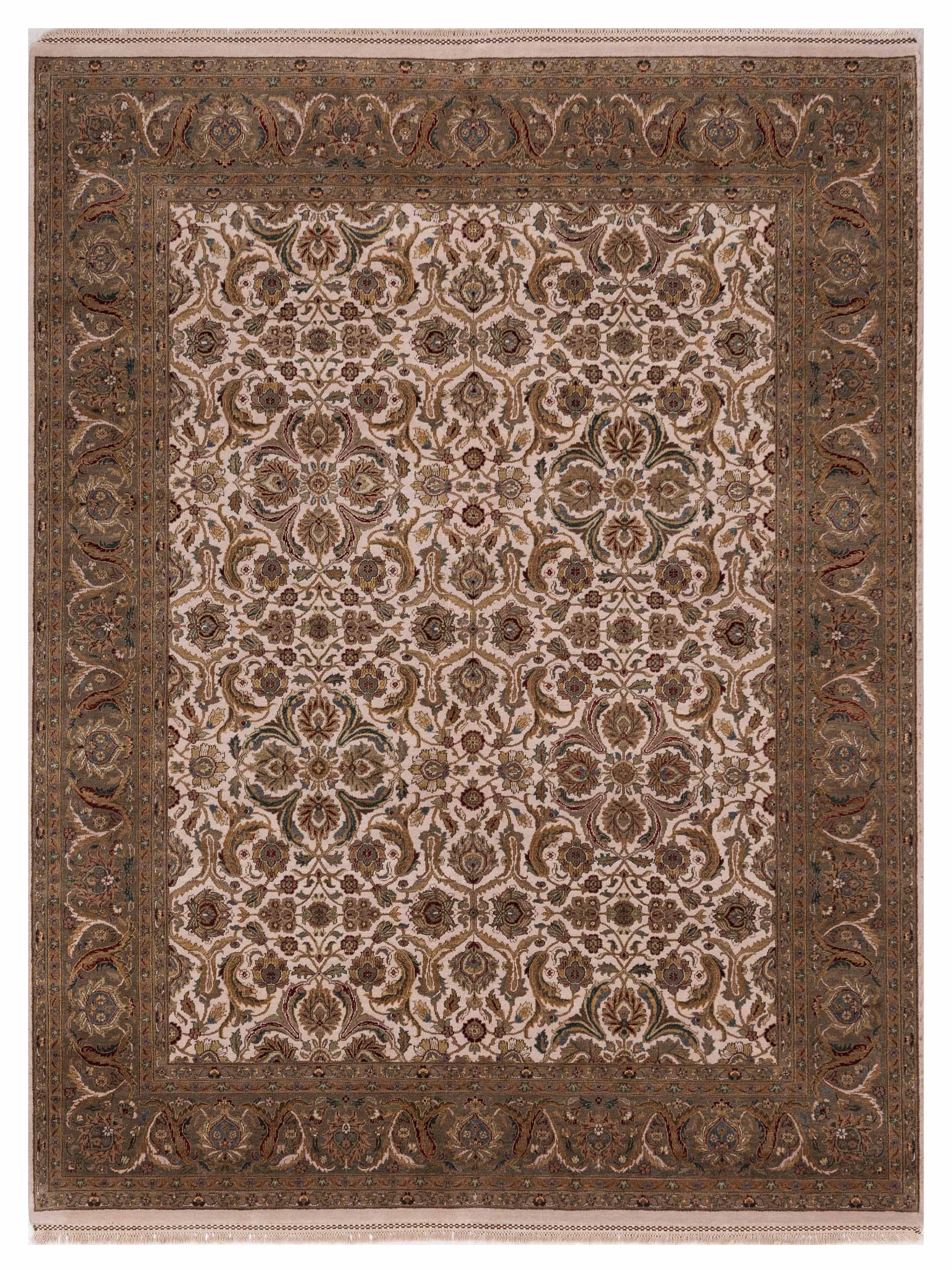 Rajpur Crown  Ivory Green Traditional