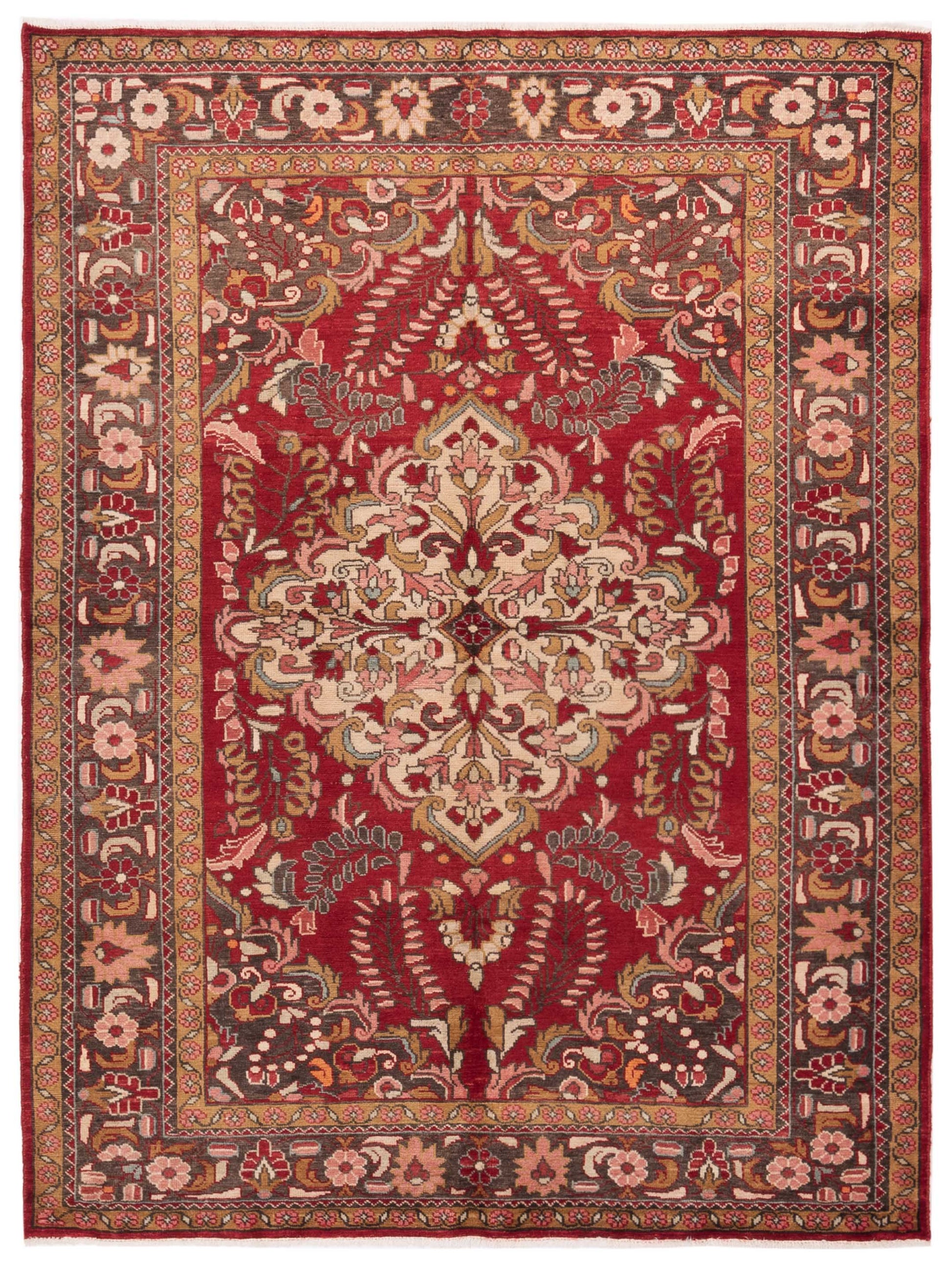 Pasha Antique Heirloom  Red Brown Traditional