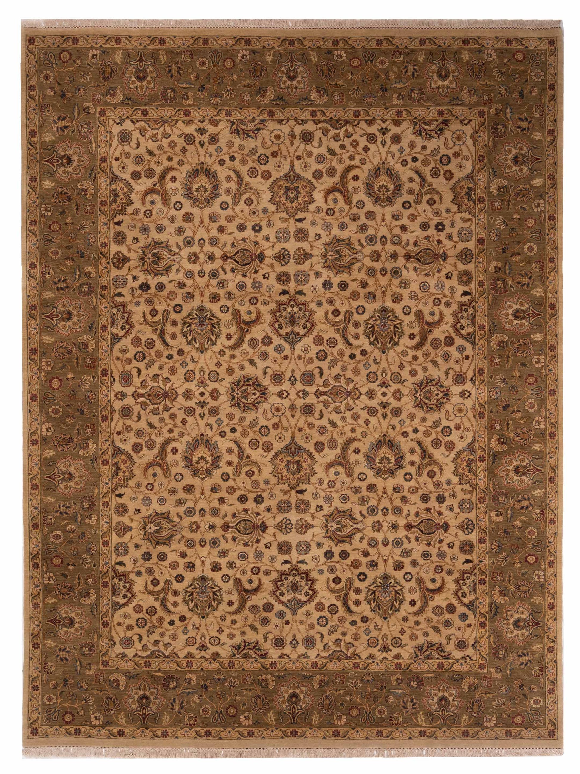 Rajpur Crown  Cream Green Transitional
