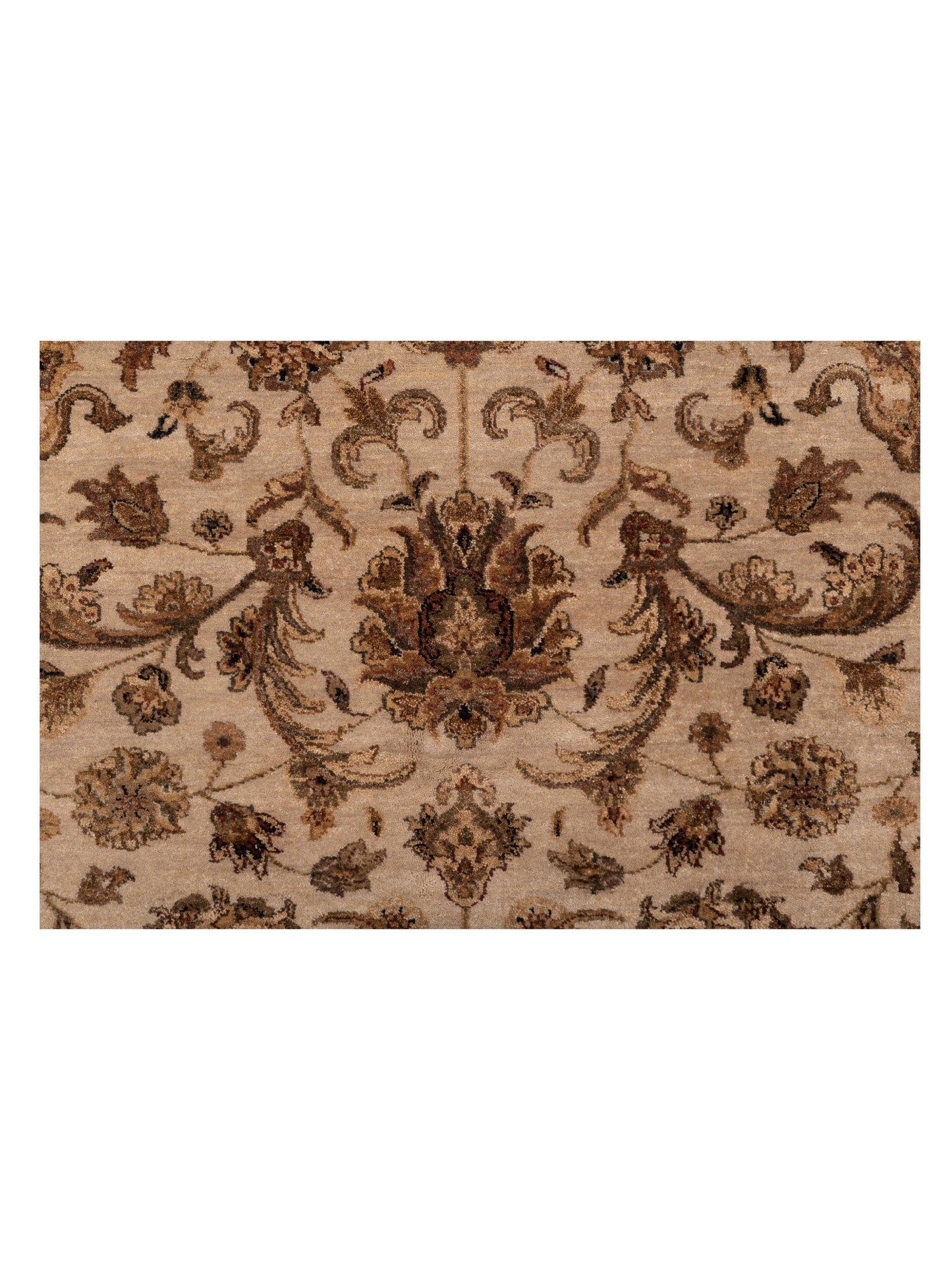 Crown 95318 Ivory Ivory 8.11x11.11 Hand Knotted Rug