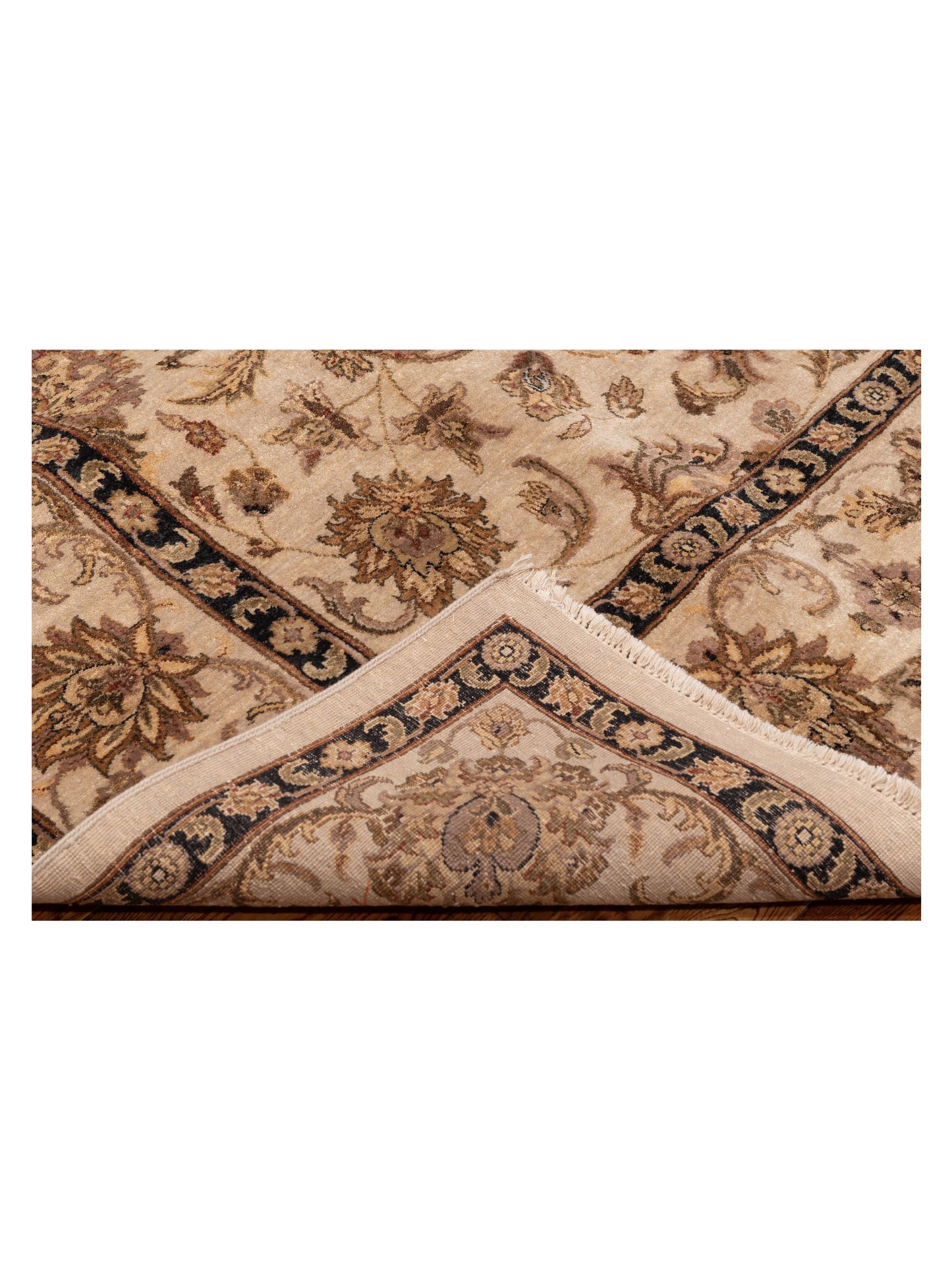 Crown 95318 Ivory Ivory 8.11x11.11 Hand Knotted Rug