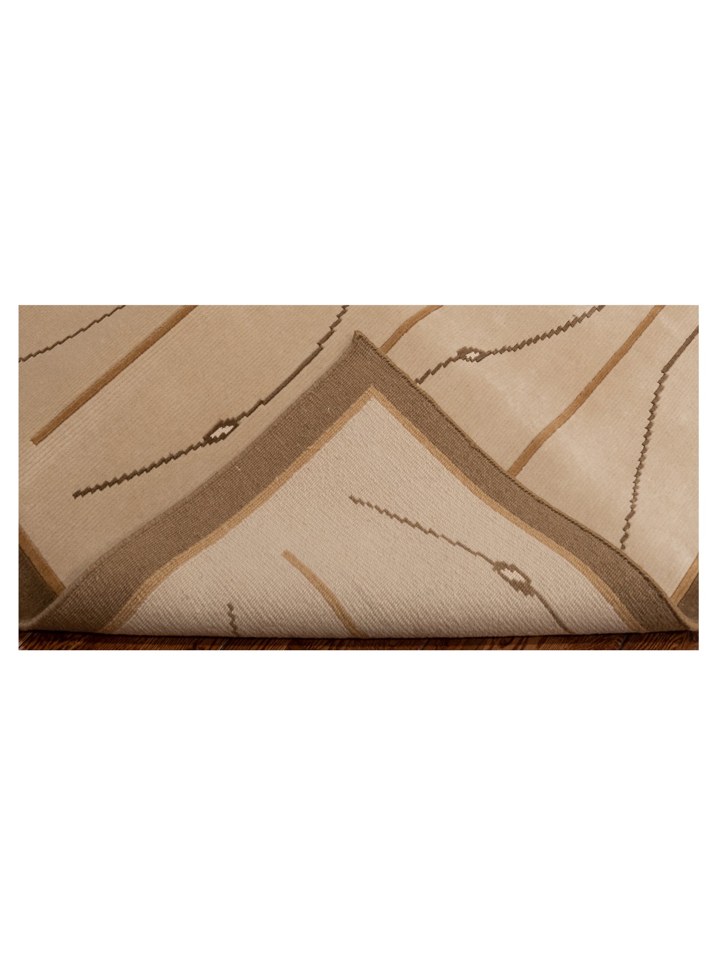Himalayan 96110 Ivory Green 8.4x9.11 Hand Knotted Rug
