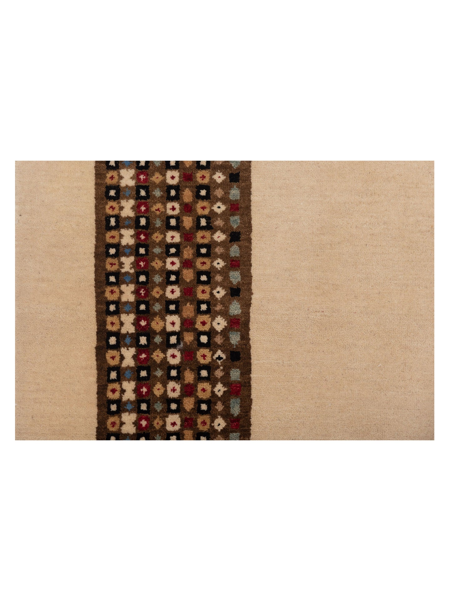 Gabbeh 96224 Ivory Brown 5.10x7.11 Hand Knotted Rug