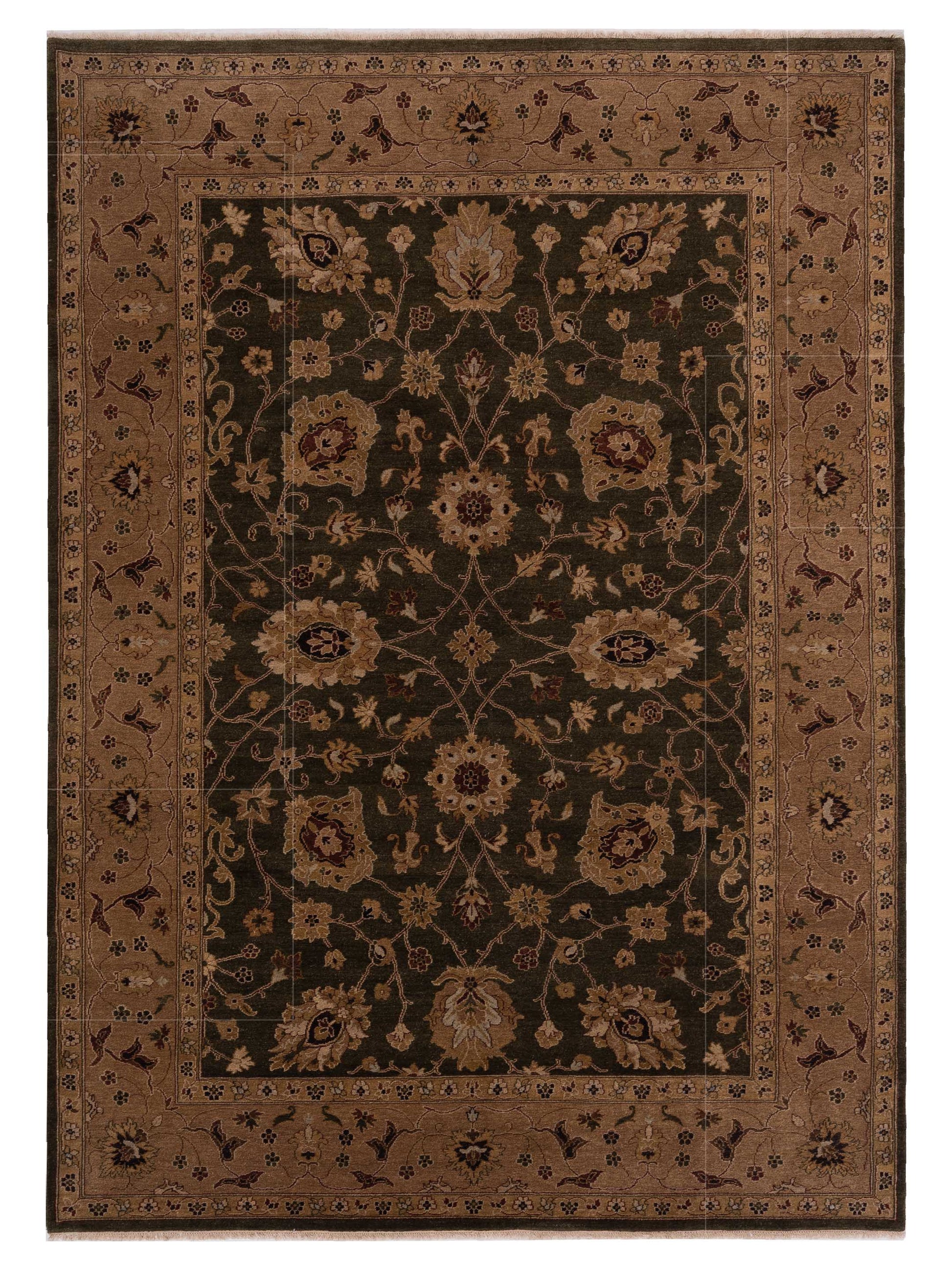 Rajpur Royal  Green Light Brown Traditional