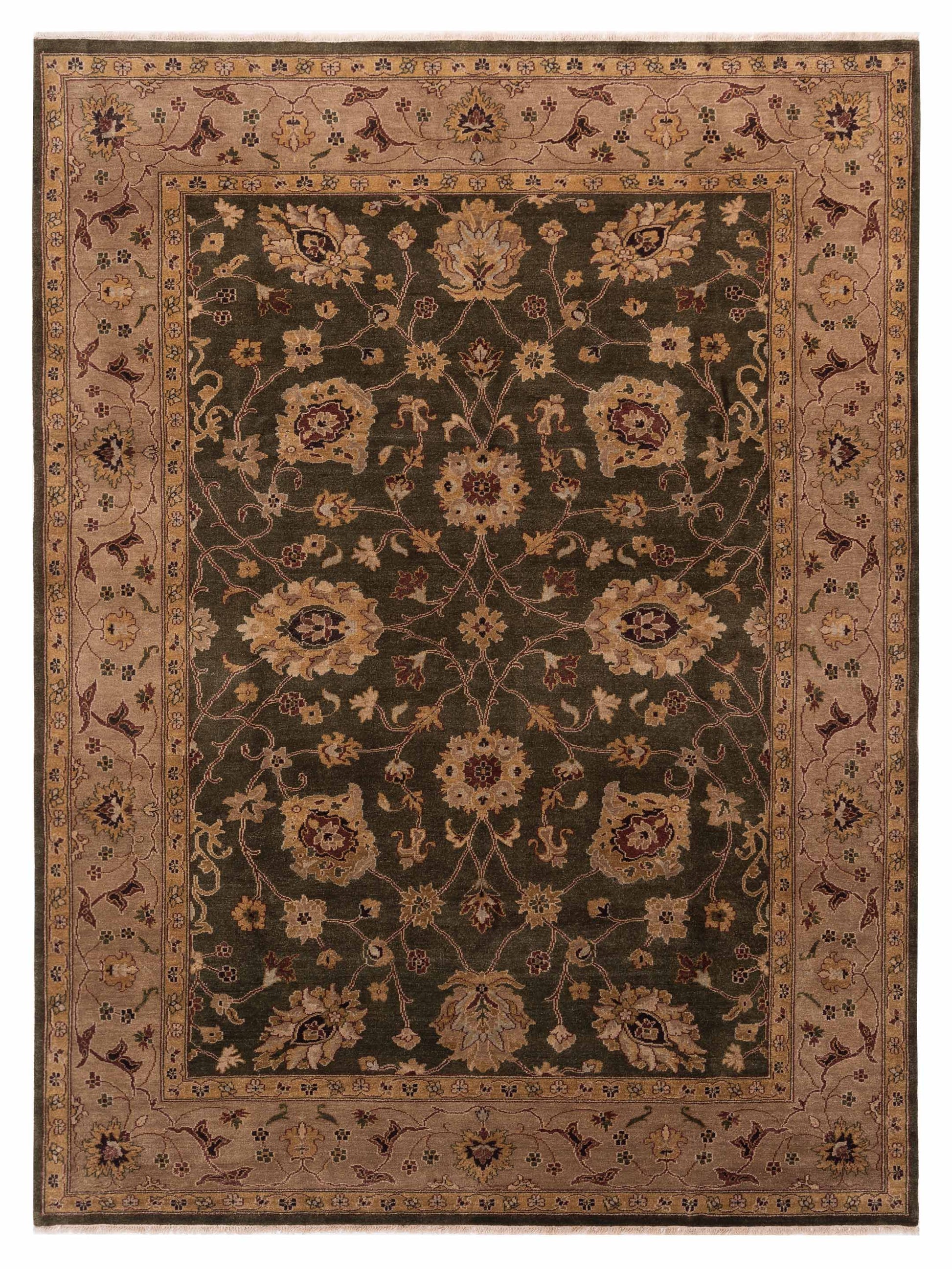 Rajpur Royal  Green Light Brown Traditional