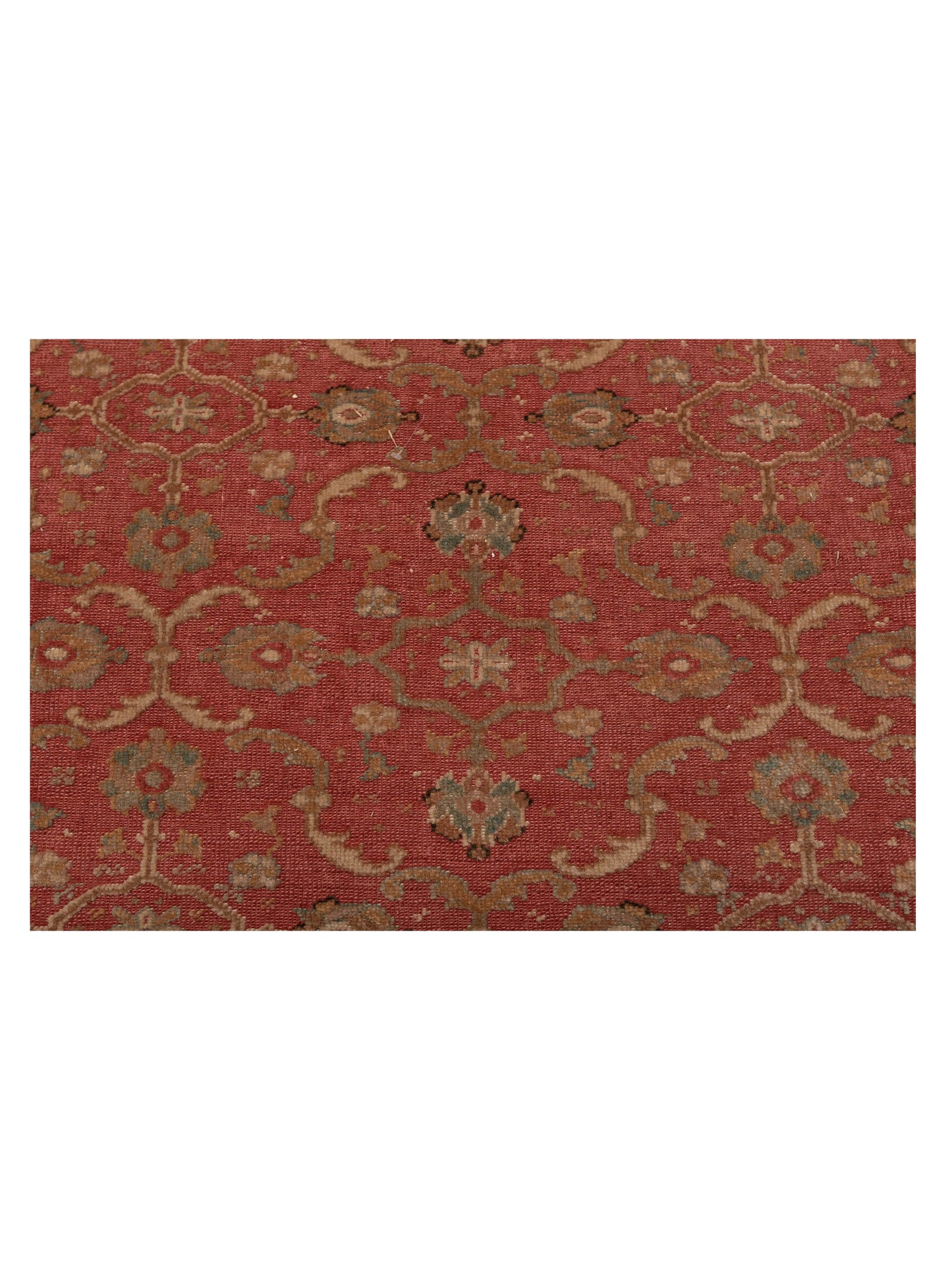 Antique Loom 98156 Rust Ivory 12.4x18.9 Hand Knotted Rug