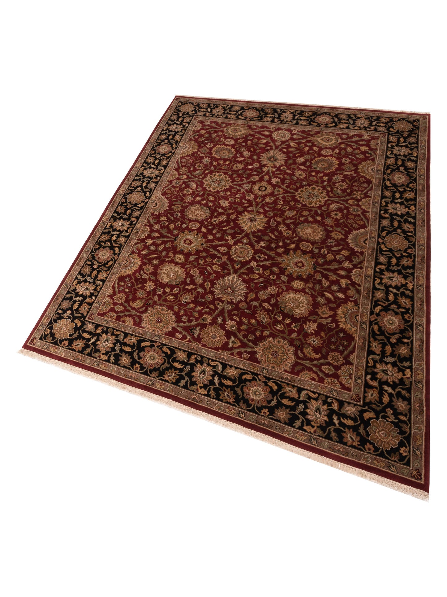 Jahan 98886 Red Black 9.1x12.4 Hand Knotted Rug