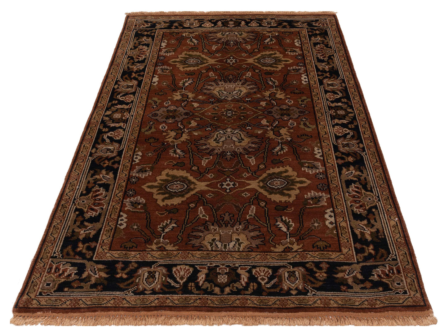 Lilac 103143 Brown Black 3.11x6 Hand Knotted Rug