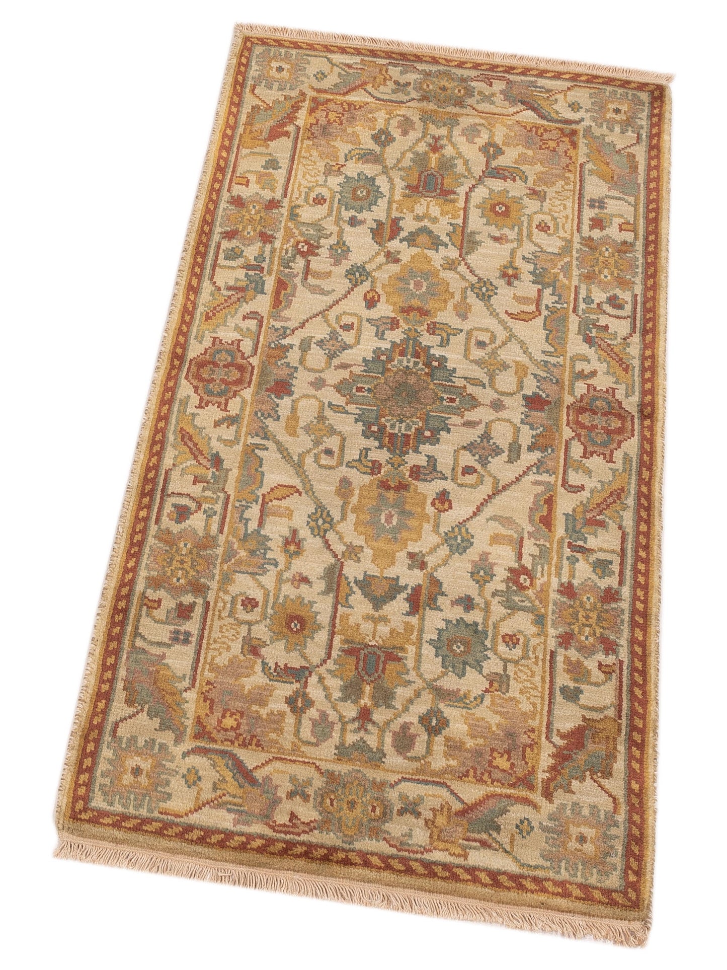 Lilac 103189 Beige Beige 2.3x4.6 Hand Knotted Rug