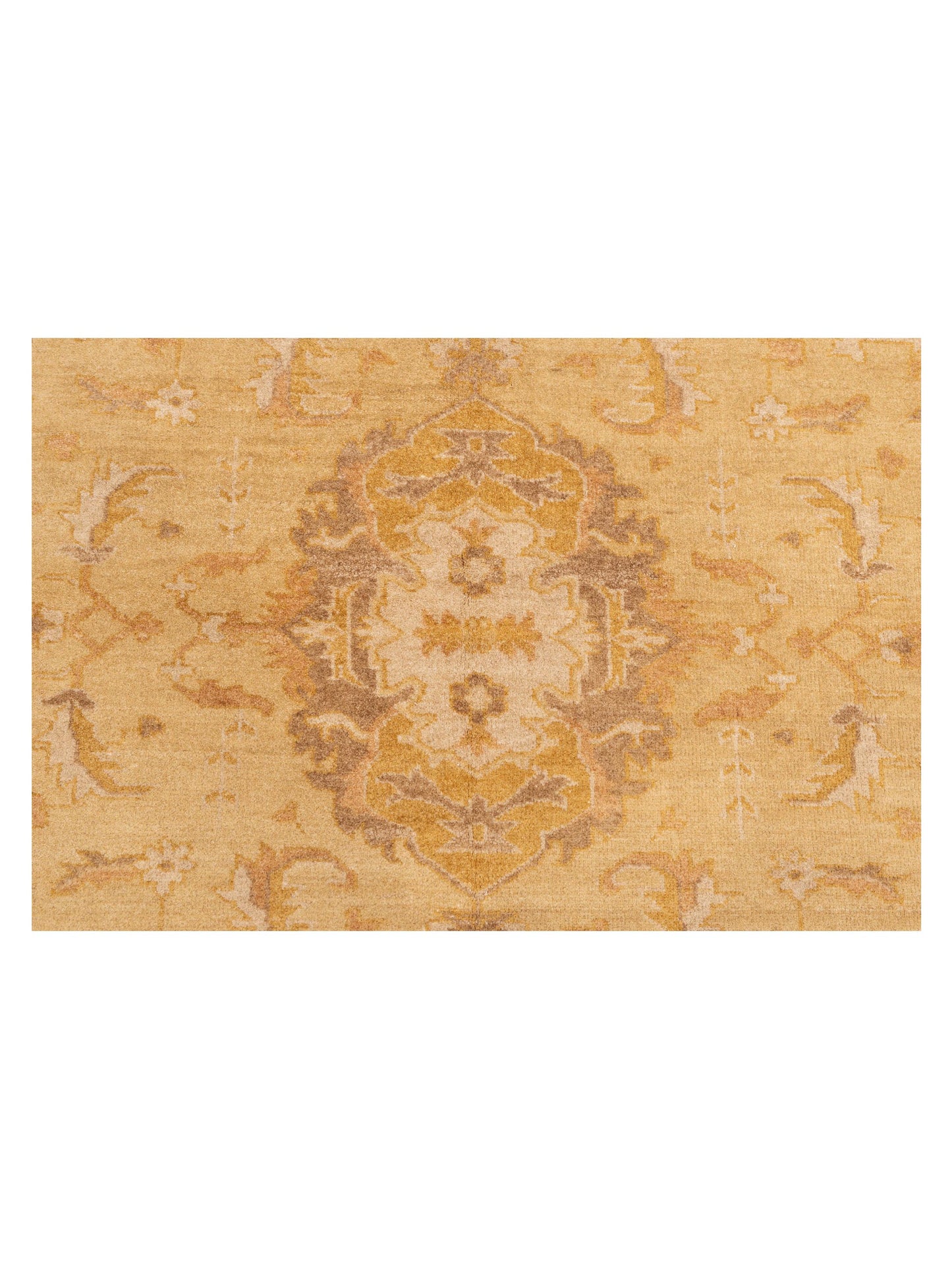Lilac 103321 Yellow Rust 5.8x7.9 Hand Knotted Rug